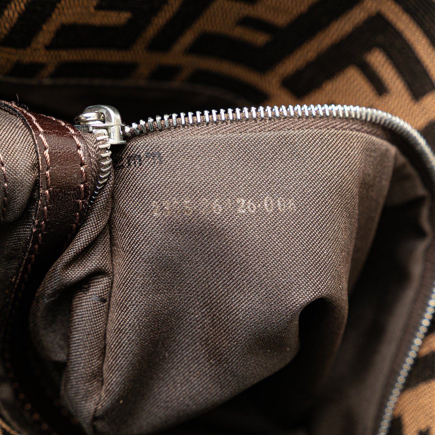 Fendi Zucca Canvas Double Flap Mamma
