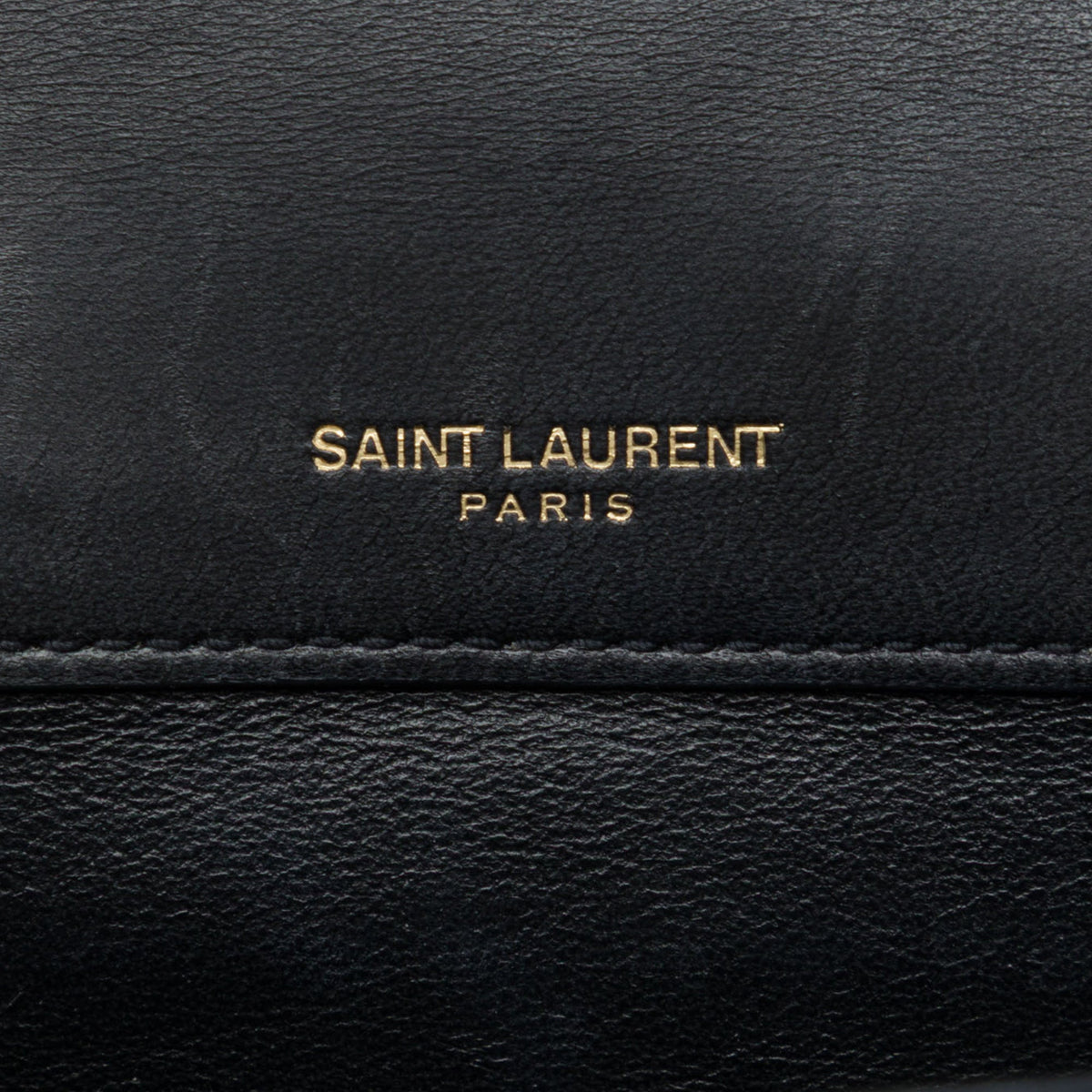 Saint Laurent Medium Lambskin Monogram Vicky Chain Bag — Black