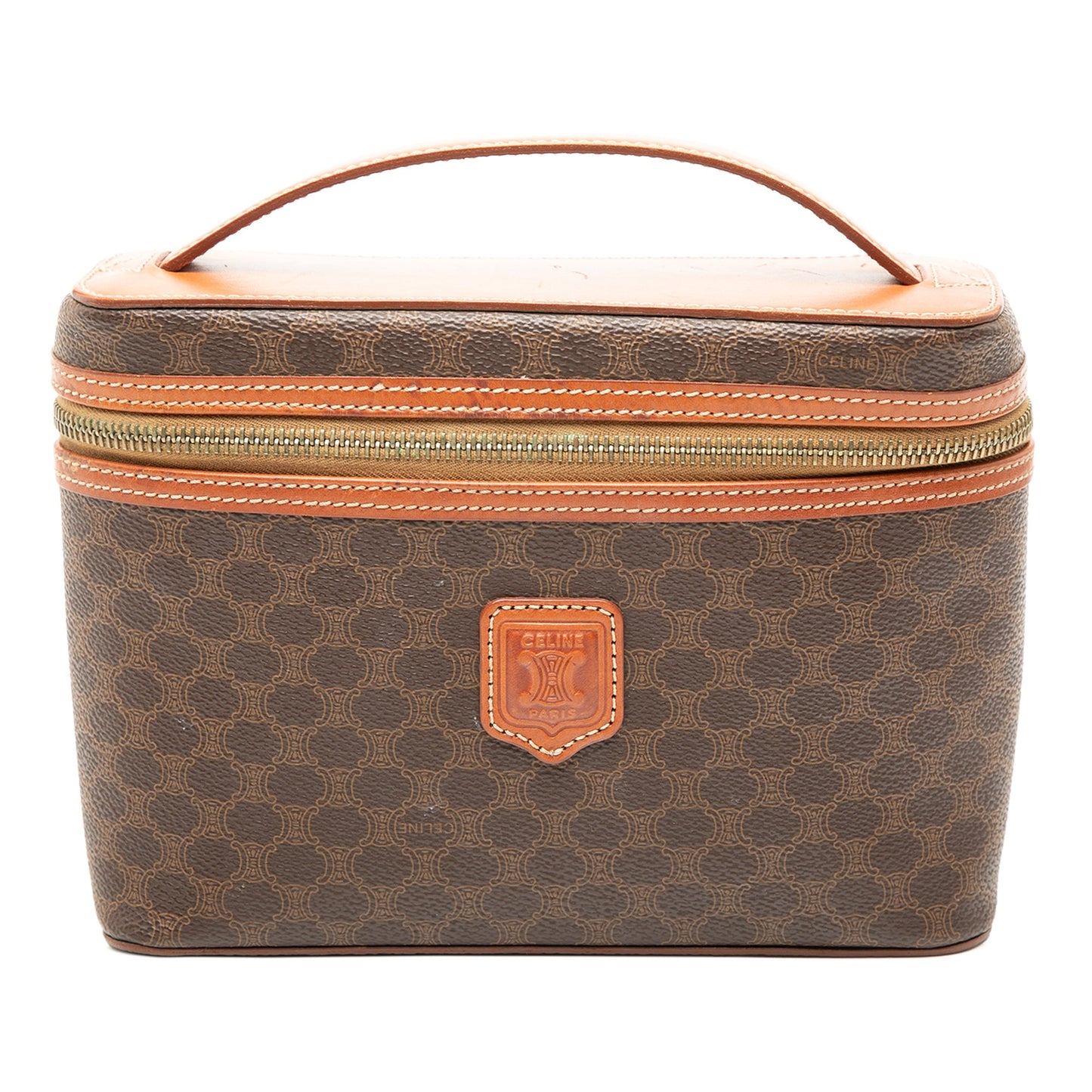 Celine Macadam Coated Canvas Vanity Bag