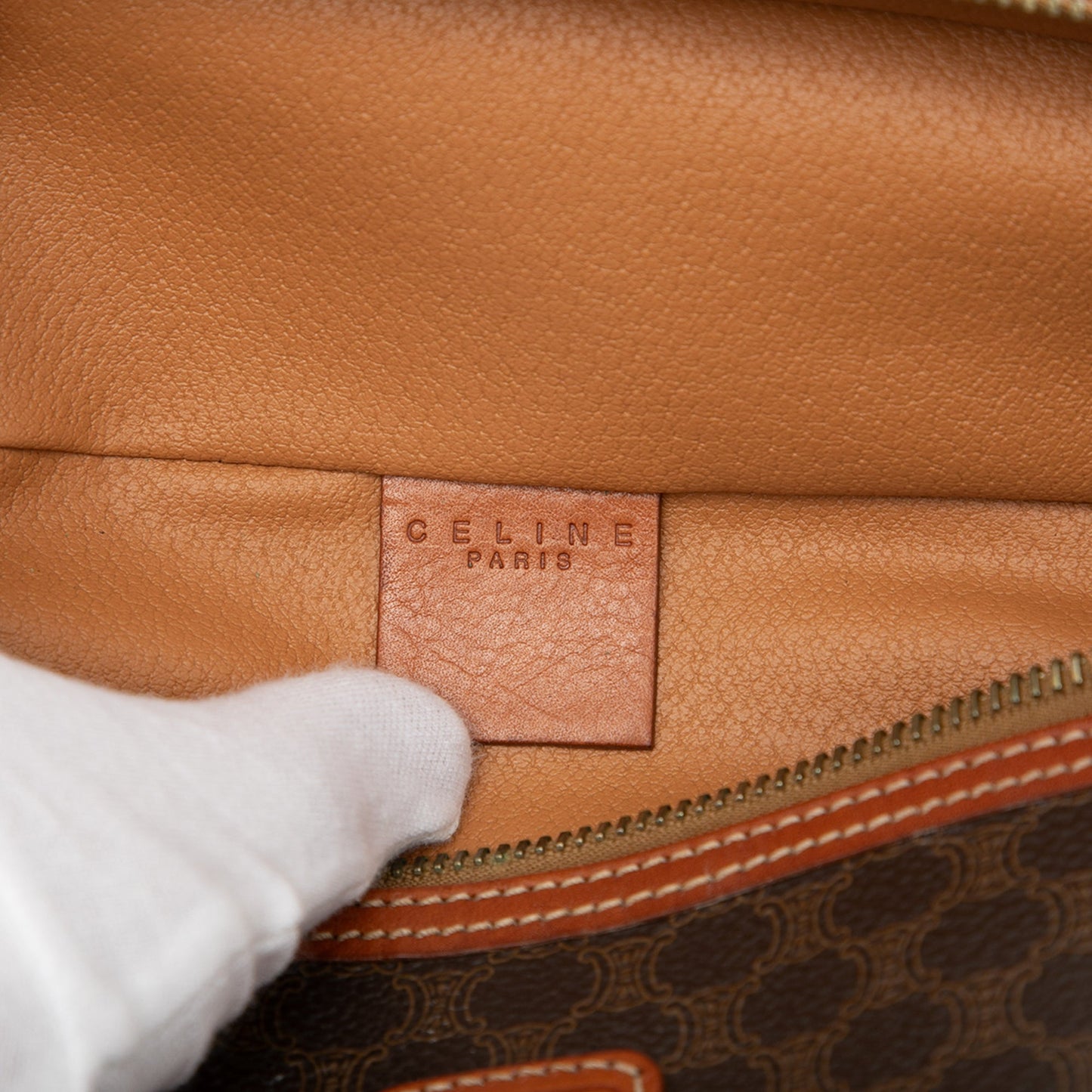 Celine Macadam Coated Canvas Vanity Bag