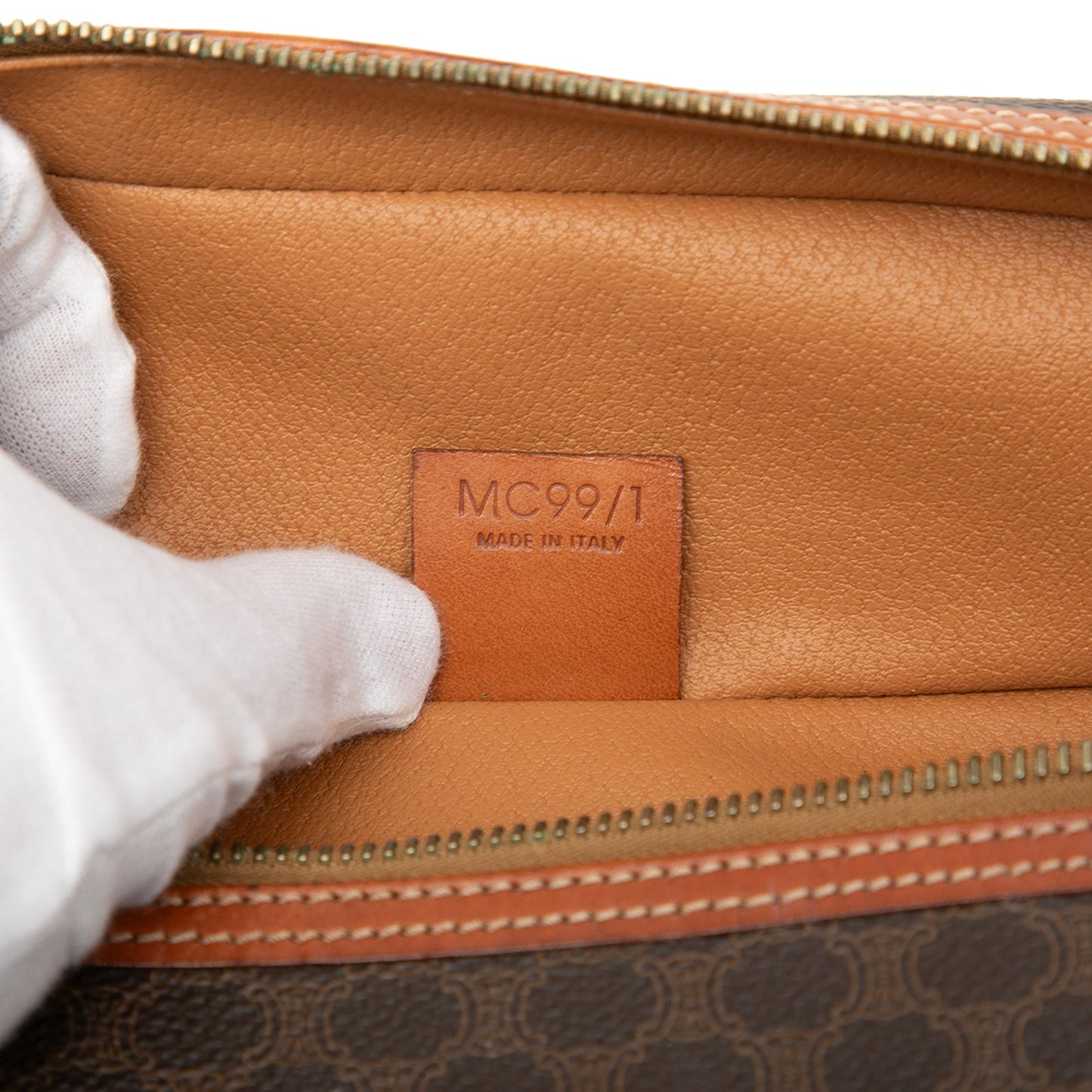 Celine Macadam Coated Canvas Vanity Bag