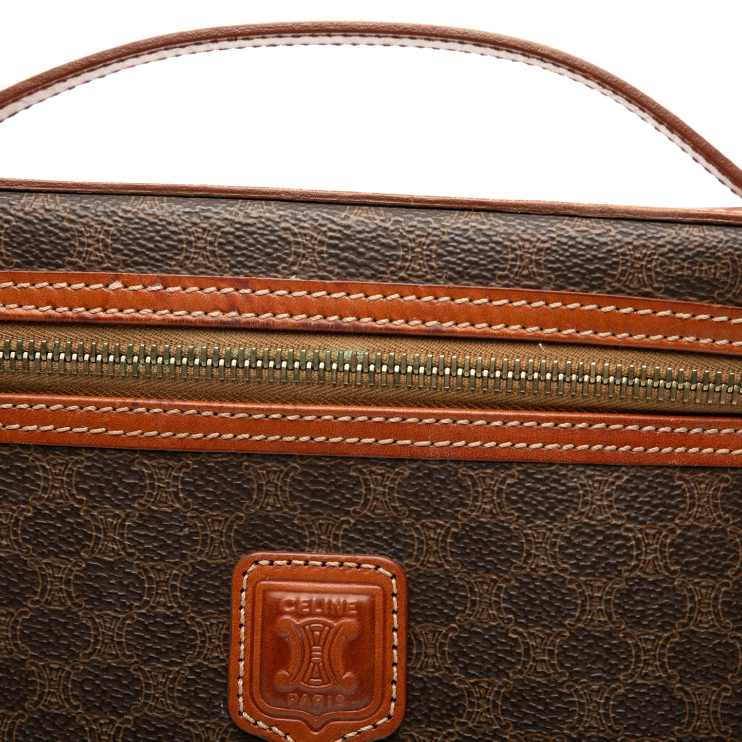 Celine Macadam Coated Canvas Vanity Bag