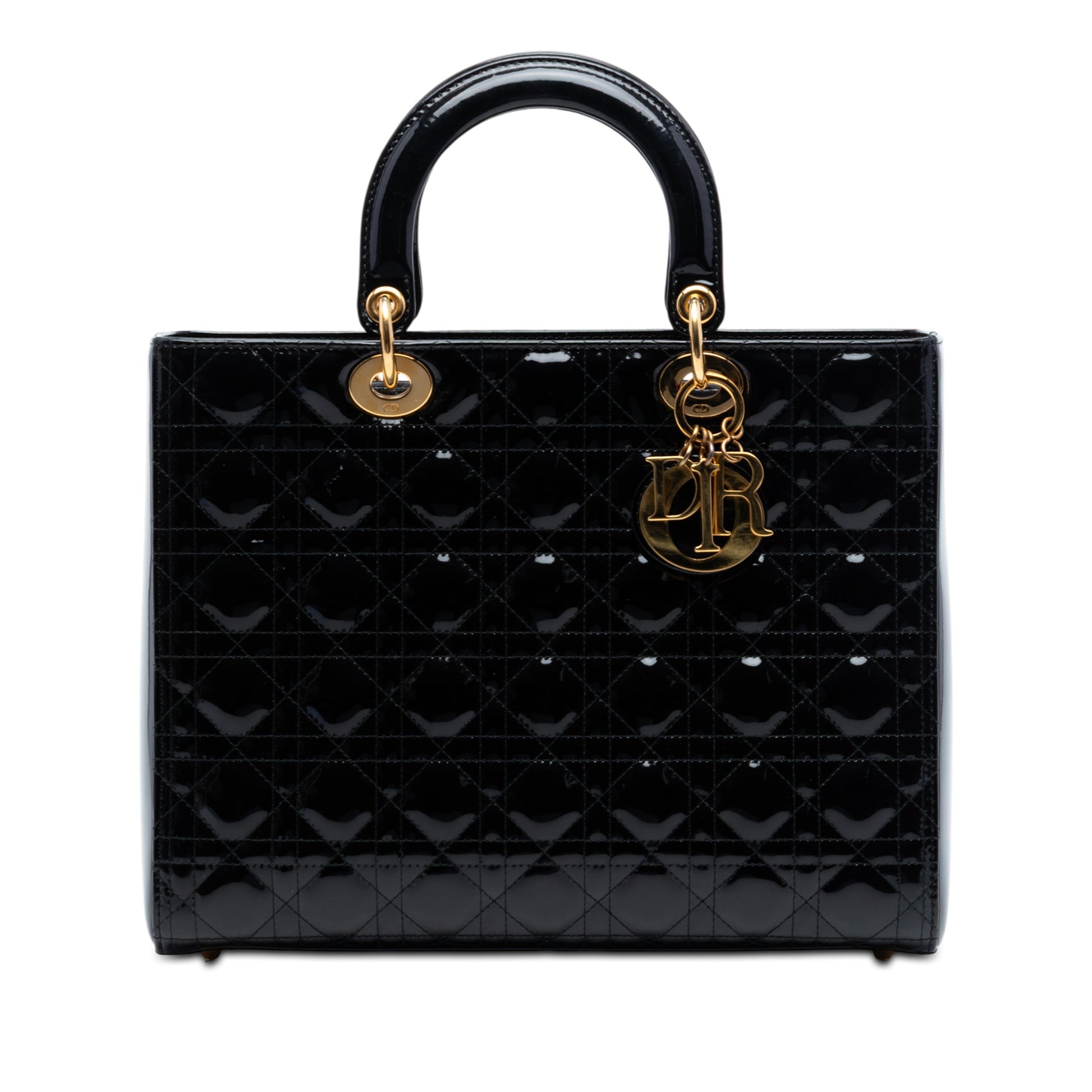 Dior Large Patent Cannage Lady Dior