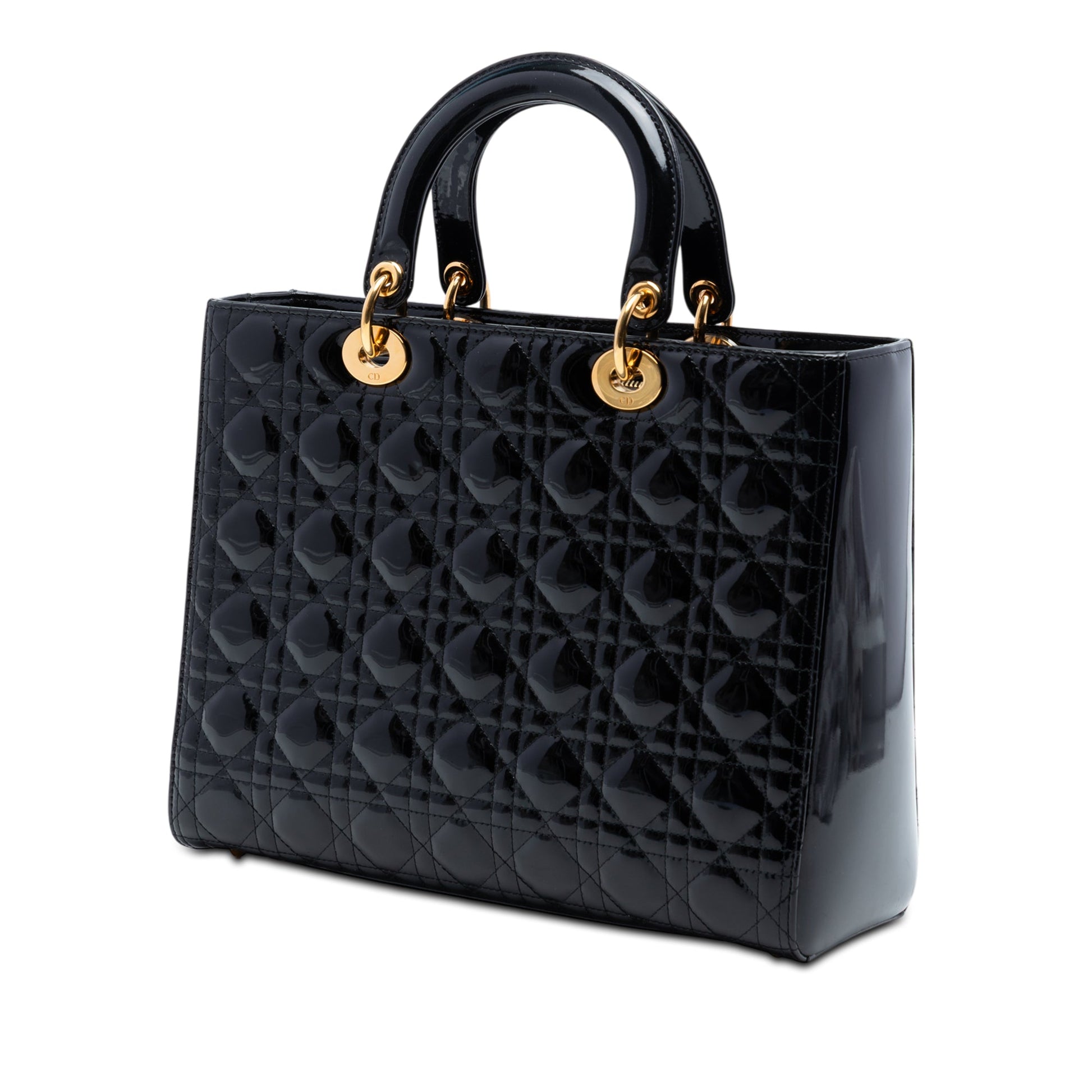 Dior Large Patent Cannage Lady Dior