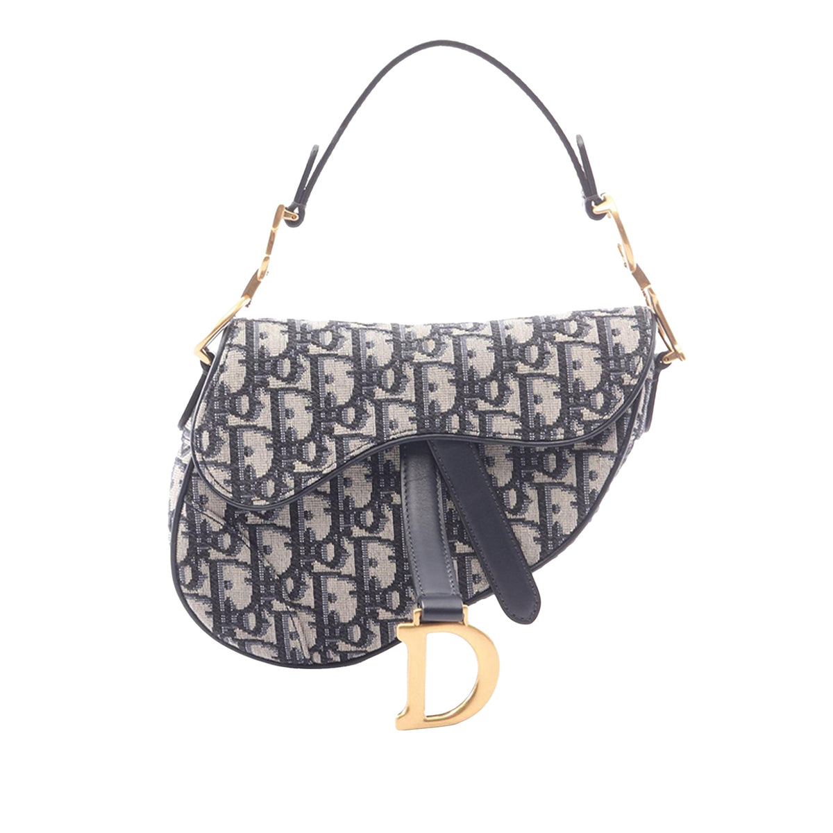 Dior Mini Oblique Canvas Saddle Bag