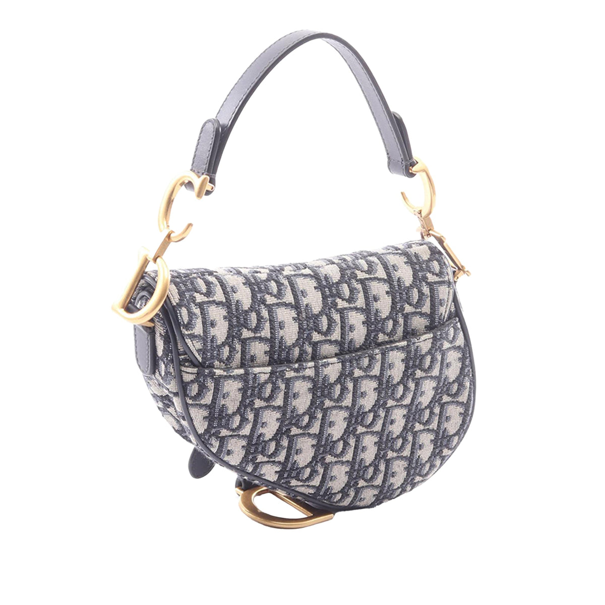 Dior Mini Oblique Canvas Saddle Bag