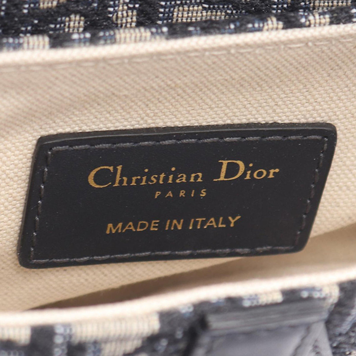 Dior Mini Oblique Canvas Saddle Bag