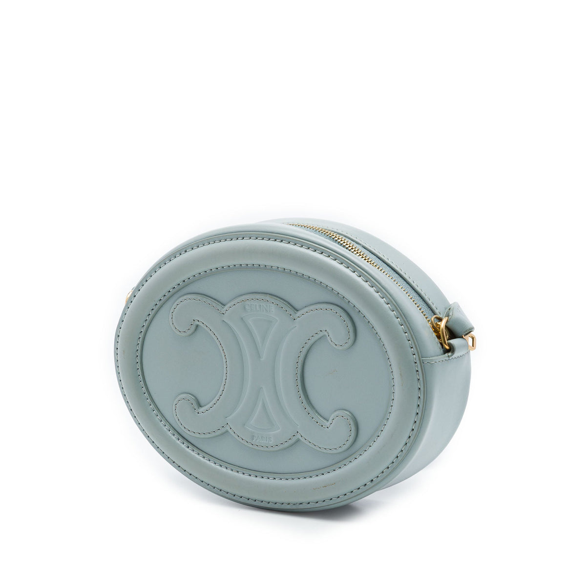 Celine Small Calfskin Cuir Triomphe Oval Crossbody