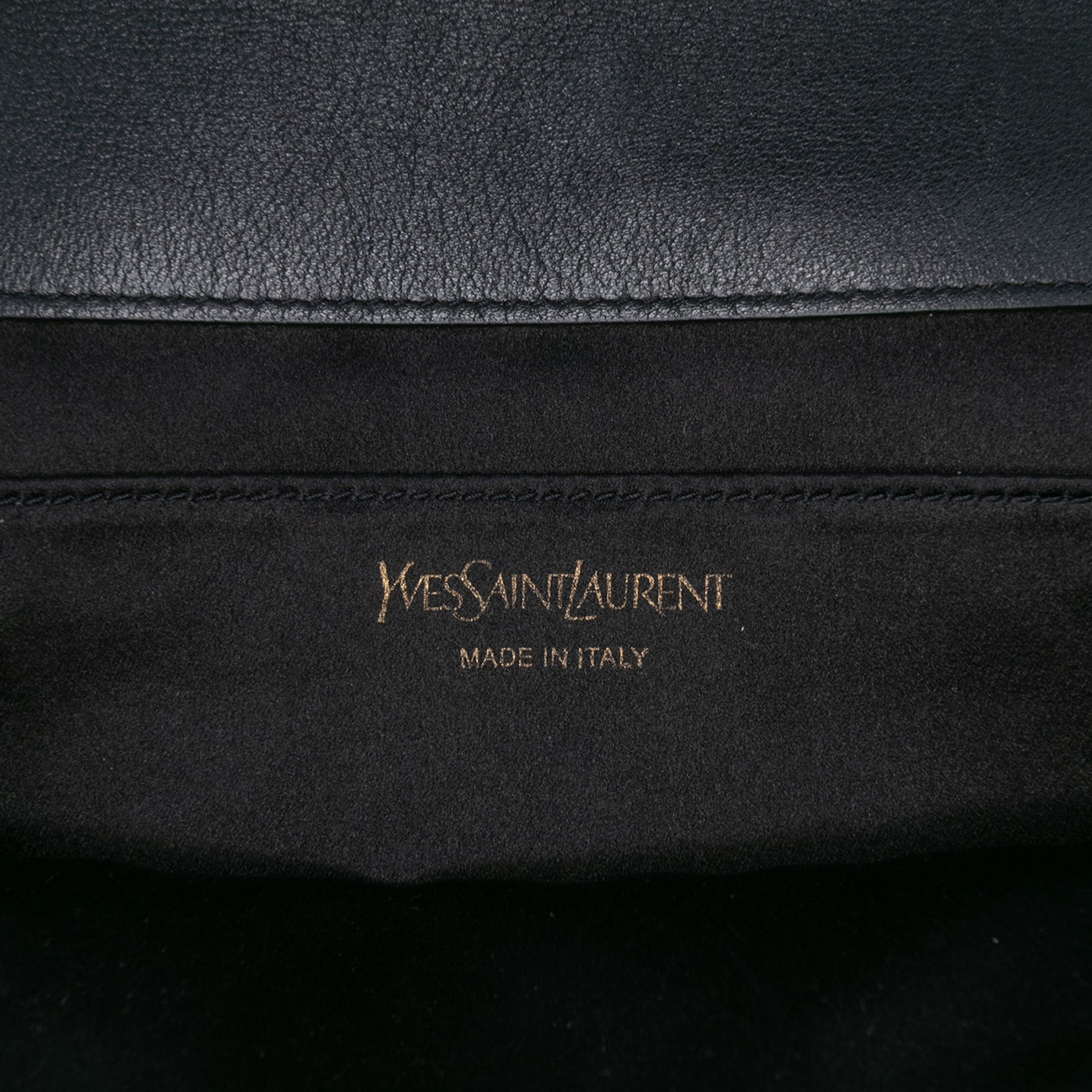 Saint Laurent Large Calfskin Monogram Belle De Jour Clutch