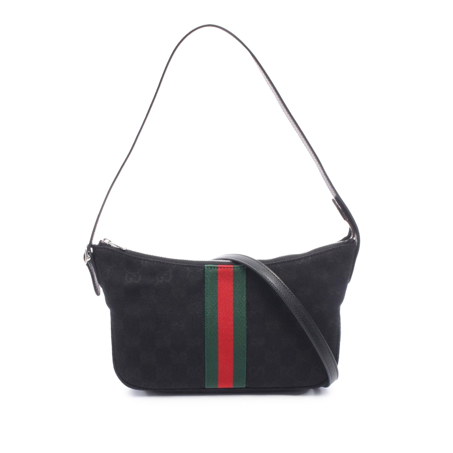 Gucci Small GG Canvas Web Lunetta Satchel