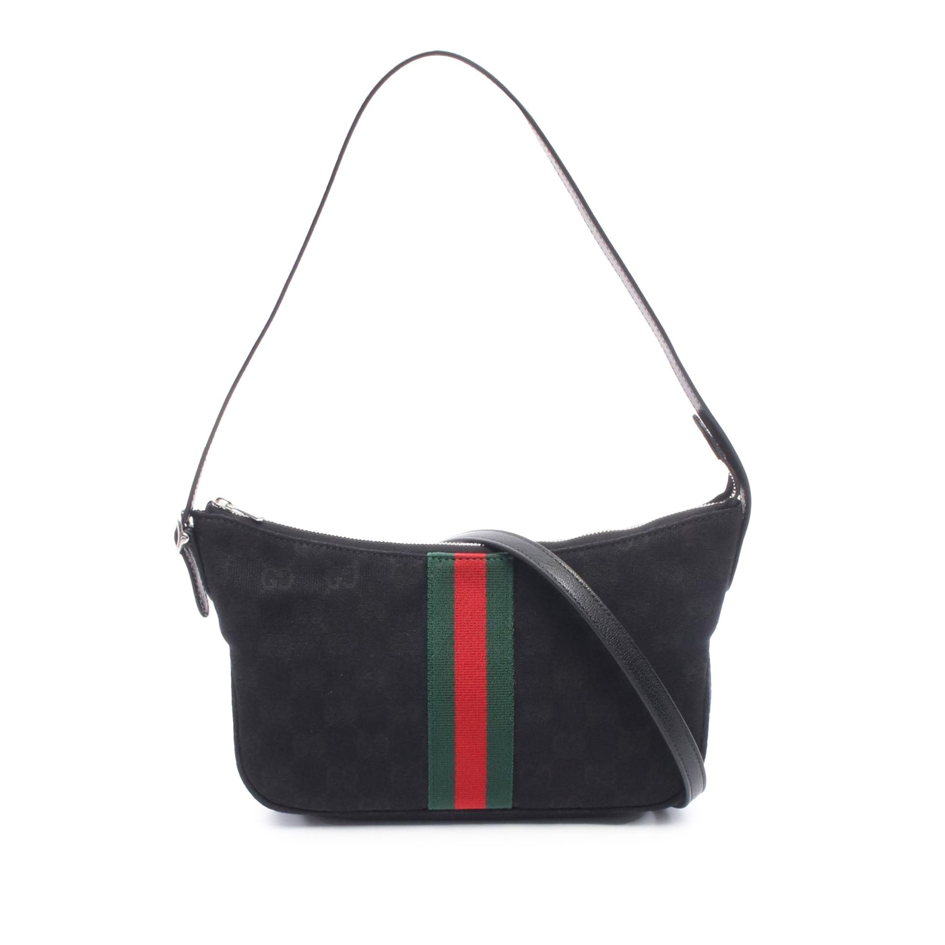 Gucci Small GG Canvas Web Lunetta Satchel