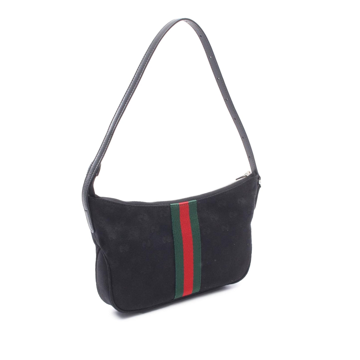 Gucci Small GG Canvas Web Lunetta Satchel