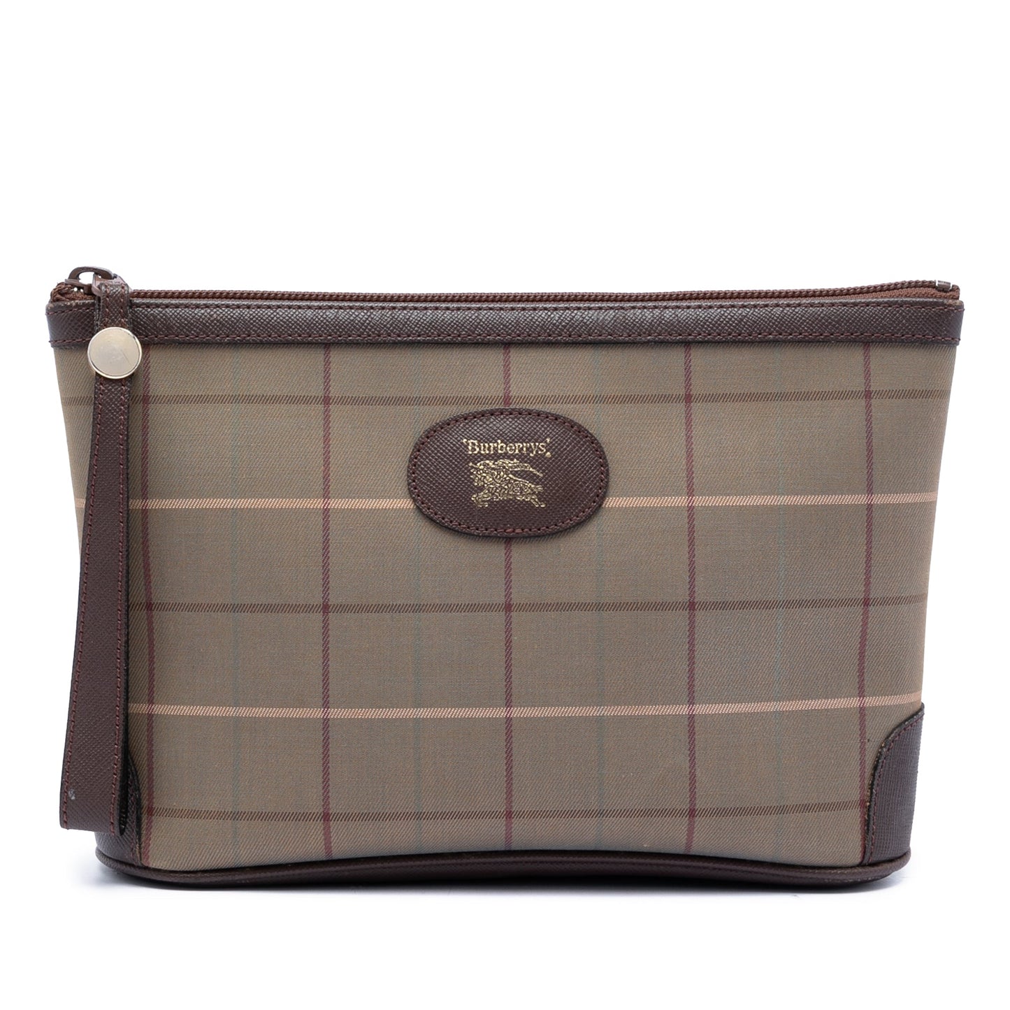 Burberry Vintage Check Canvas Wristlet Clutch