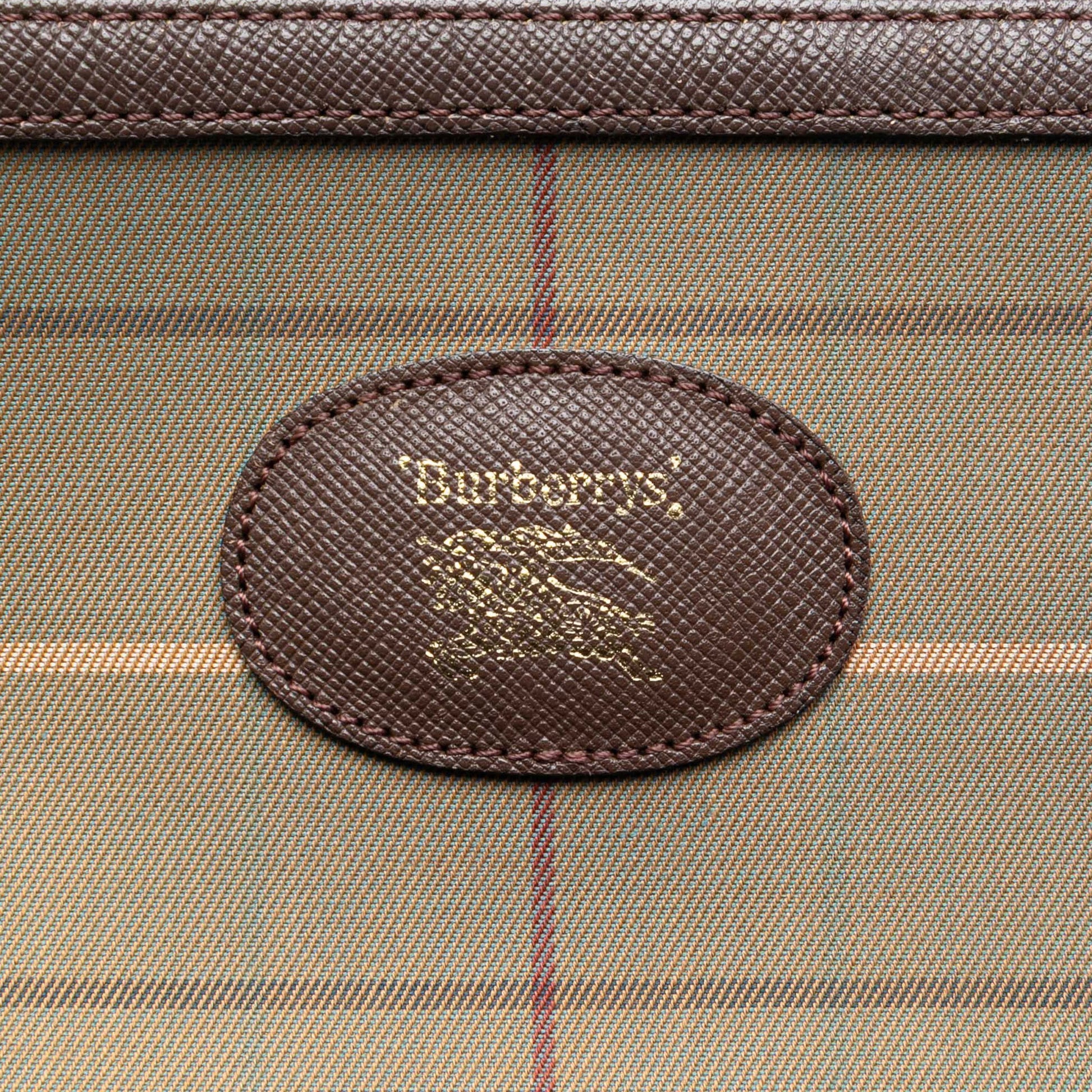Burberry Vintage Check Canvas Wristlet Clutch