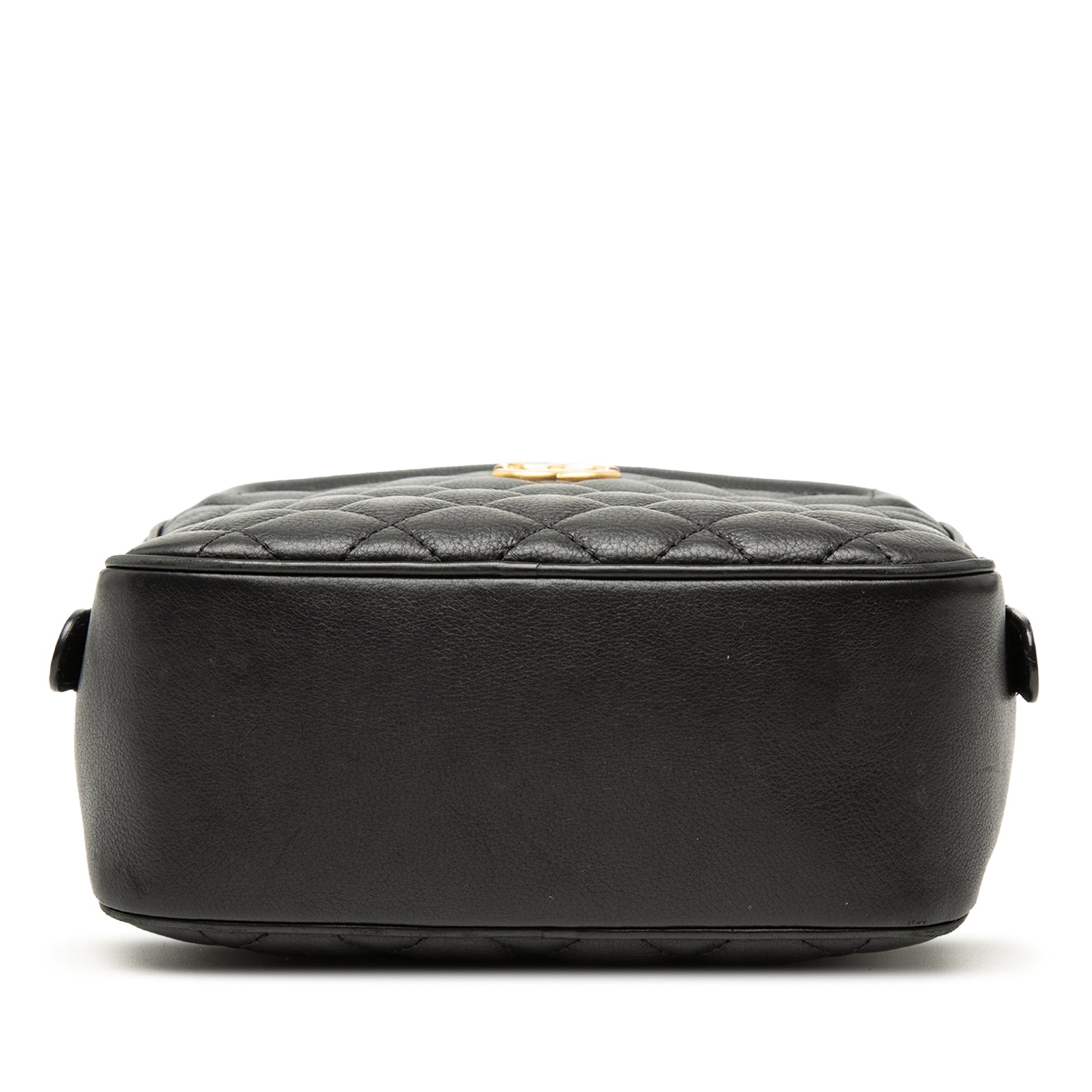 Chanel Small CC Quilted Lambskin Top Handle Vanity Case with Chain