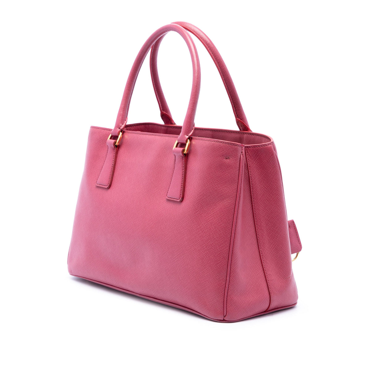 Prada Small Saffiano Lux Gardeners Tote — Pink
