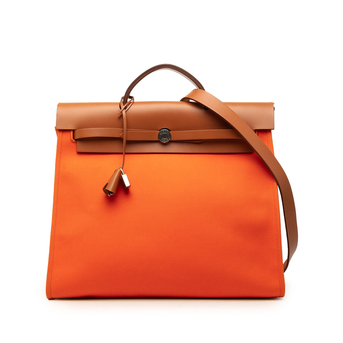 Hermès Toile Herbag Zip 39 — Orange