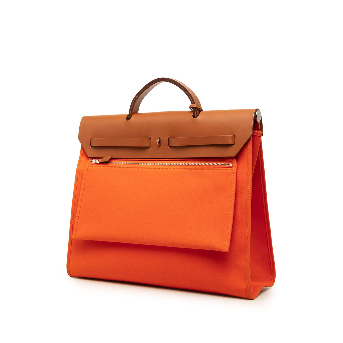 Hermès Toile Herbag Zip 39 — Orange