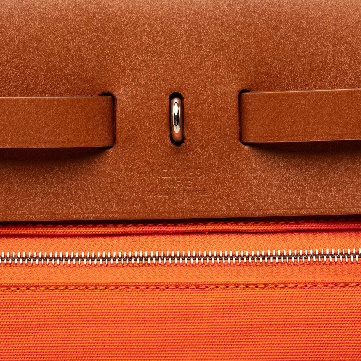 Hermès Toile Herbag Zip 39 — Orange