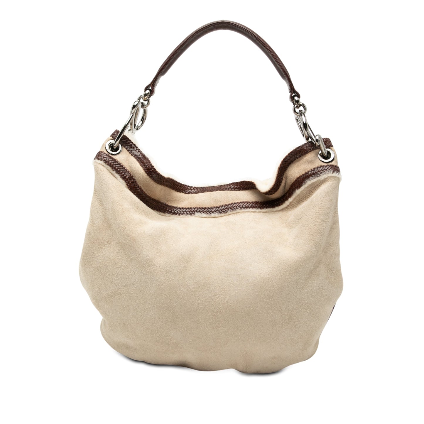 LOEWE Leather Trimmed Suede Hobo