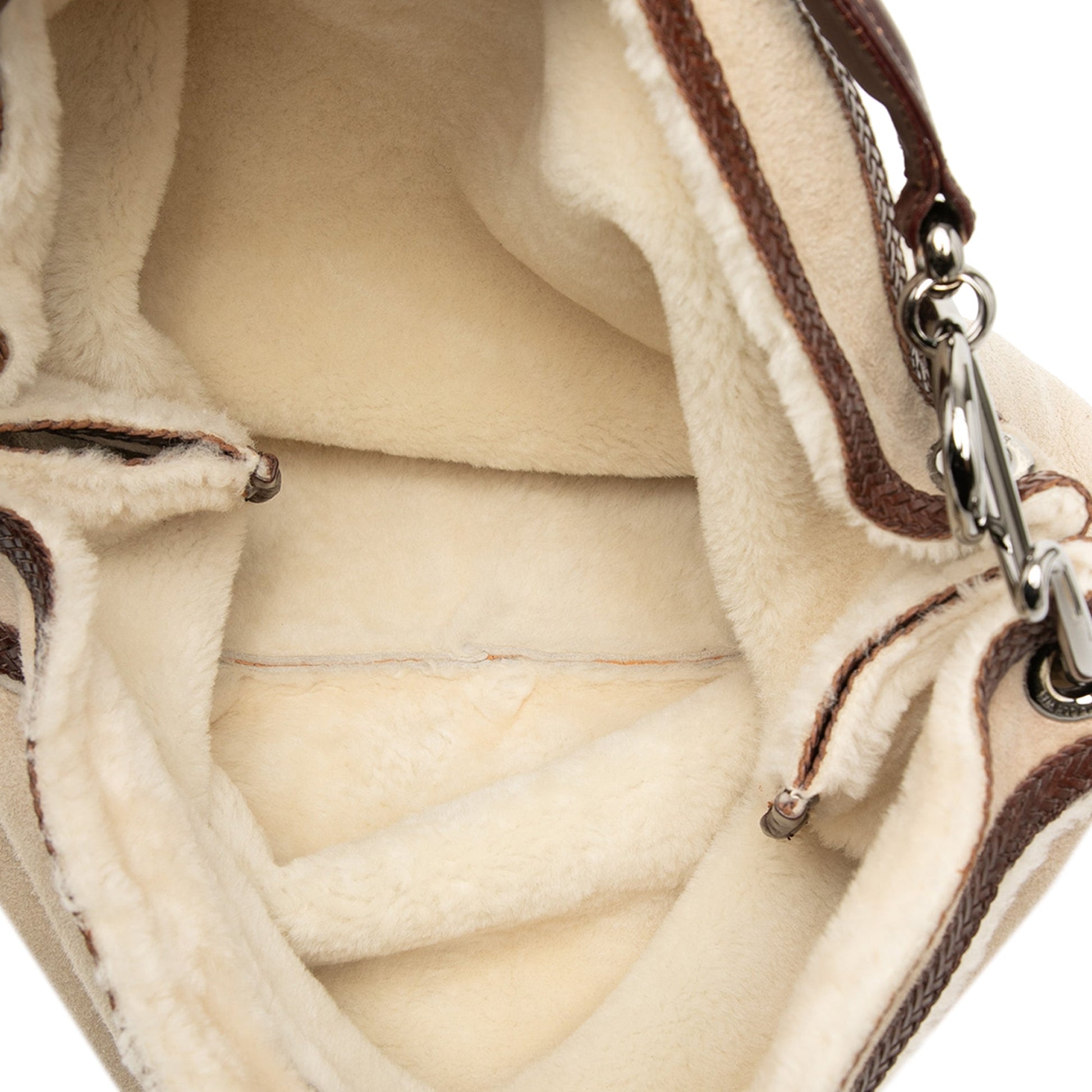 LOEWE Leather Trimmed Suede Hobo