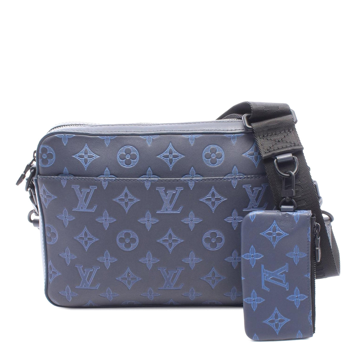 Louis Vuitton Monogram Shadow Duo Messenger — Blue