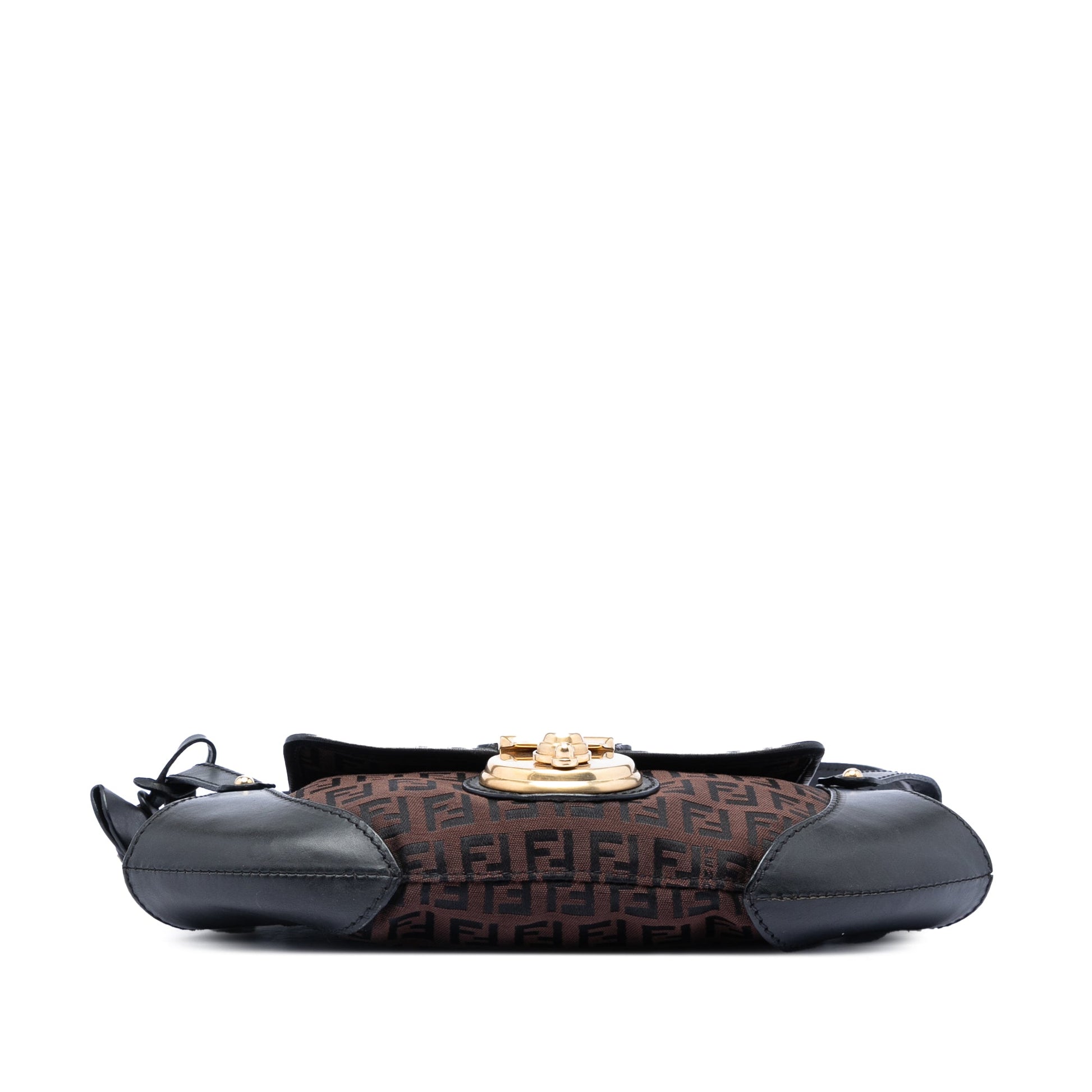 Fendi Zucchino Canvas Compilation Shoulder Bag