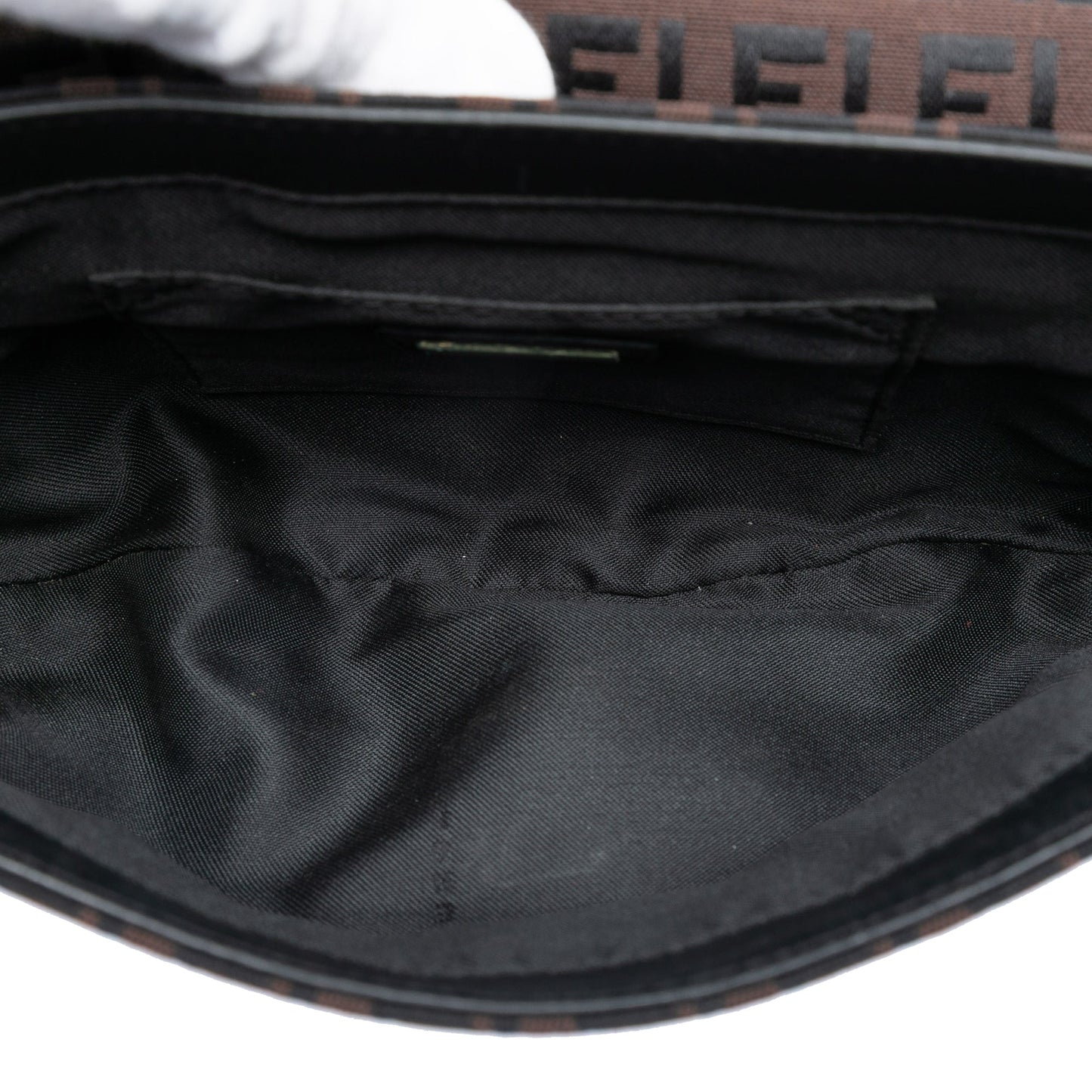 Fendi Zucchino Canvas Compilation Shoulder Bag