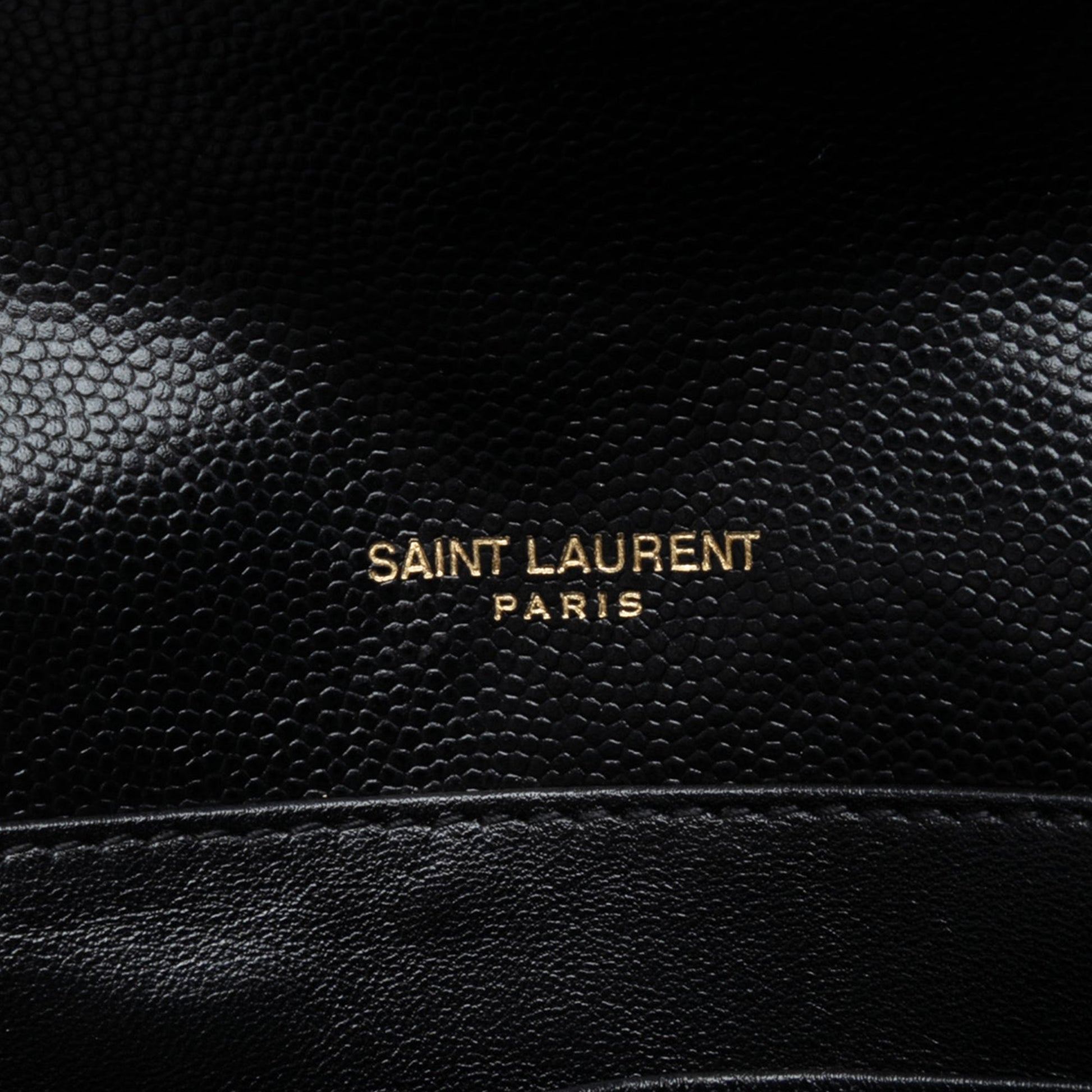 Saint Laurent Grain De Poudre Monogram Cassandra Chain Wallet