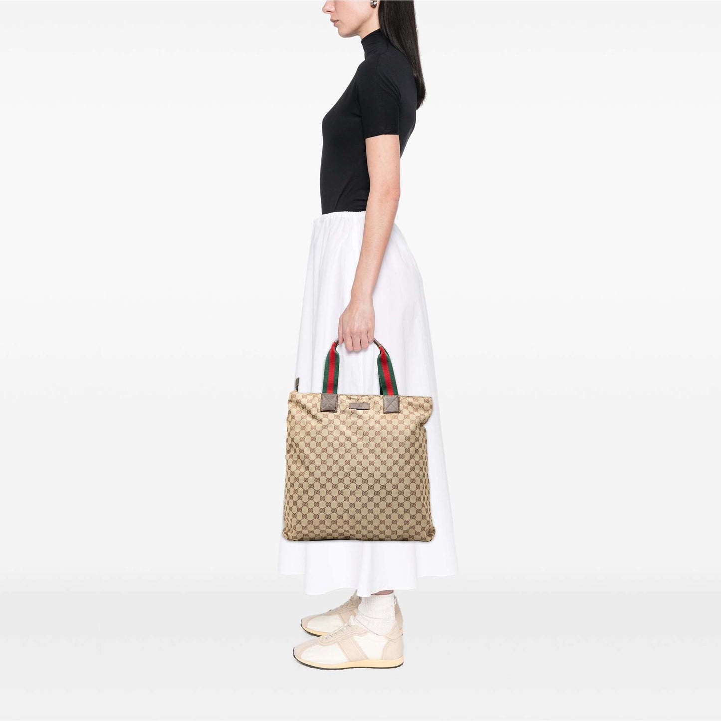 Gucci GG Canvas Web Vertical Tote