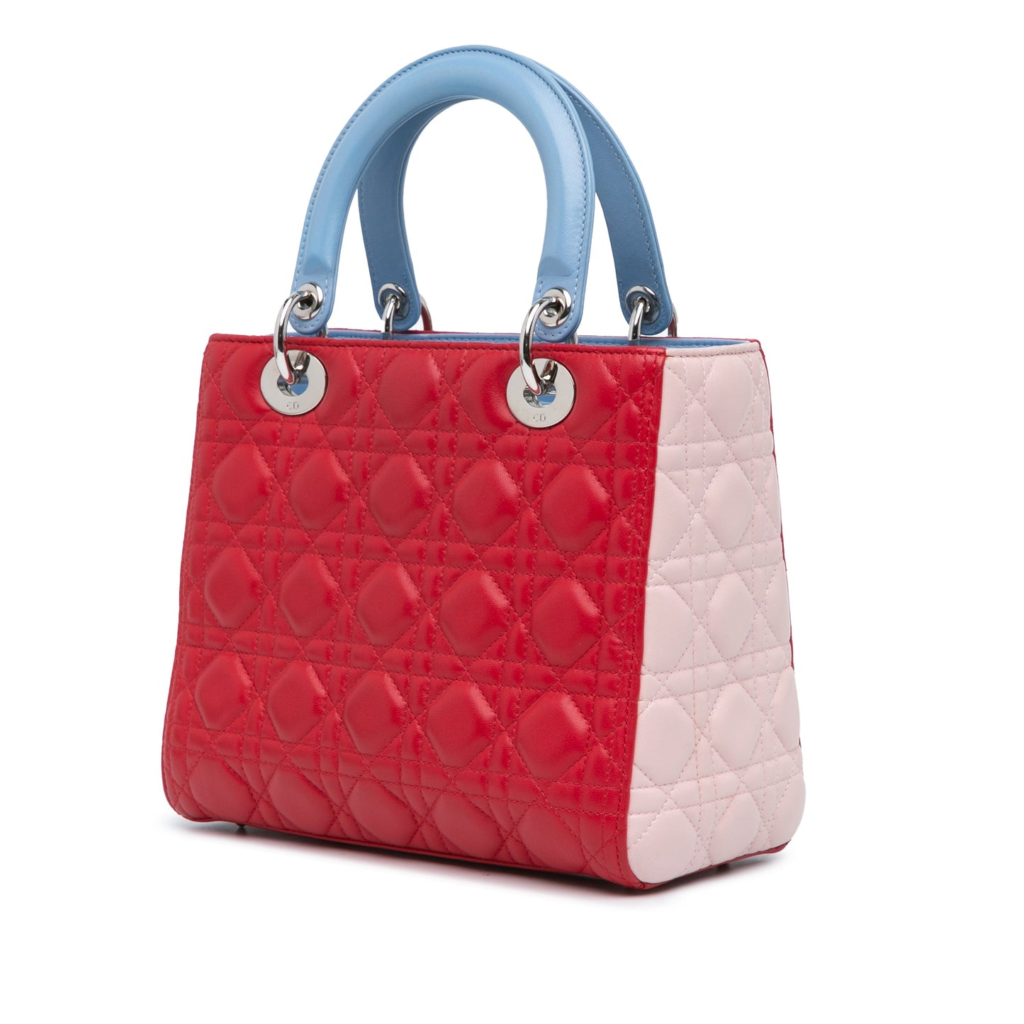 Dior Medium Tricolor Lambskin Cannage Lady Dior