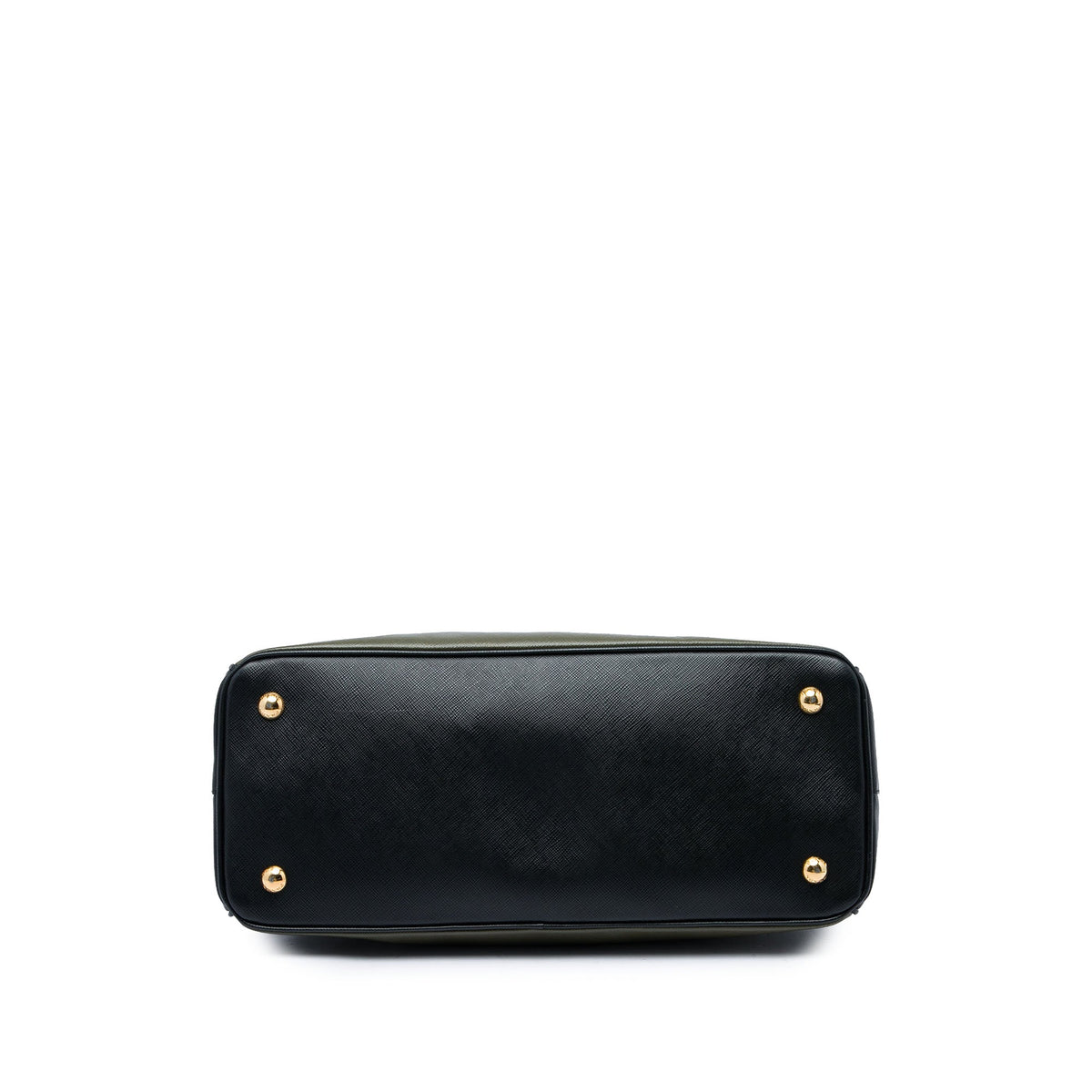 Prada Small Bicolor Saffiano Lux Gardeners Tote — Green