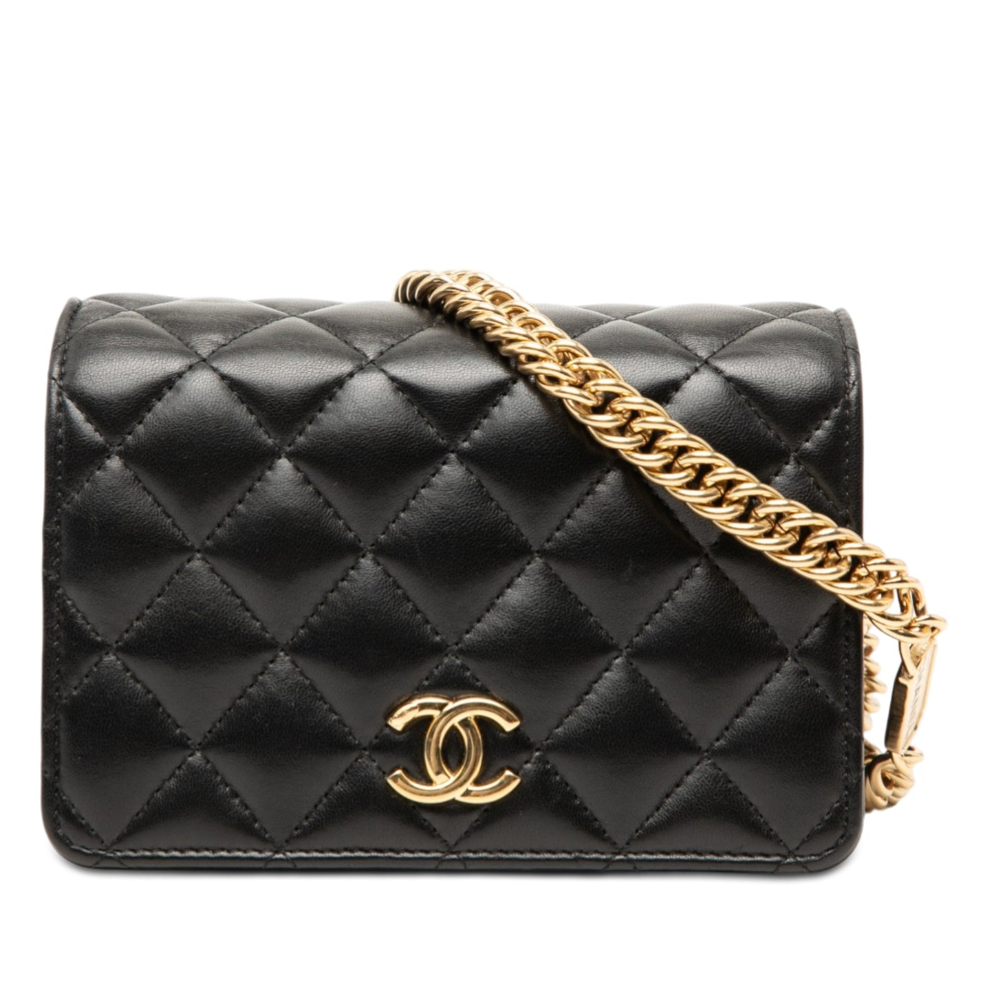 Mini CC Quilted Lambskin Bijoux Wallet on Chain