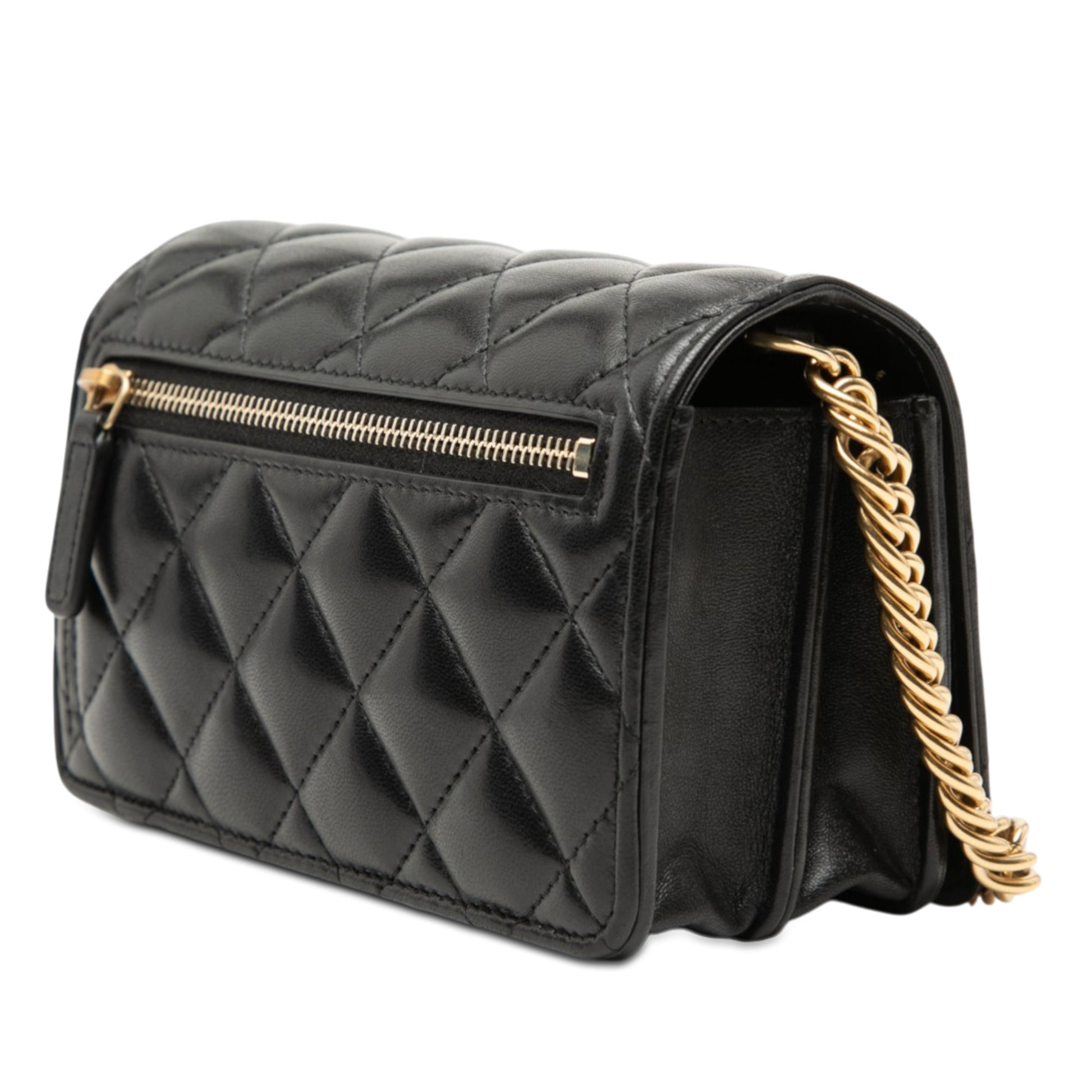 Mini CC Quilted Lambskin Bijoux Wallet on Chain