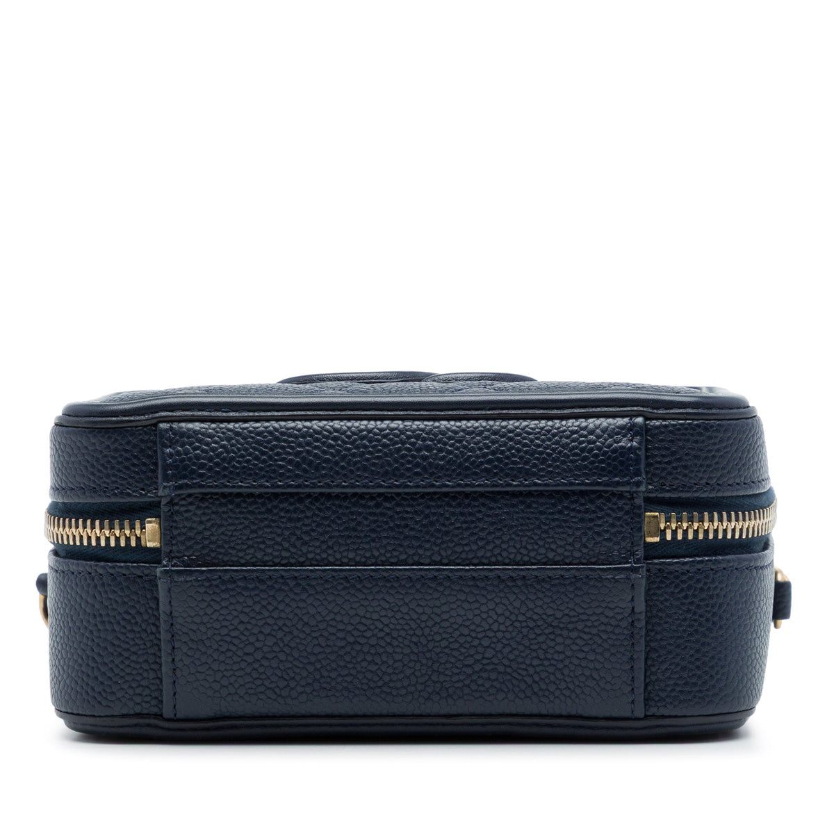 Chanel Small Caviar CC Filigree Vanity Case — Blue