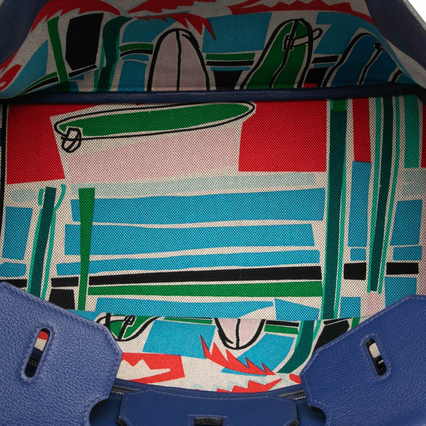 Hermès Limited Edition Taurillon Novillo Sea Surf and Fun Birkin Retourne 35