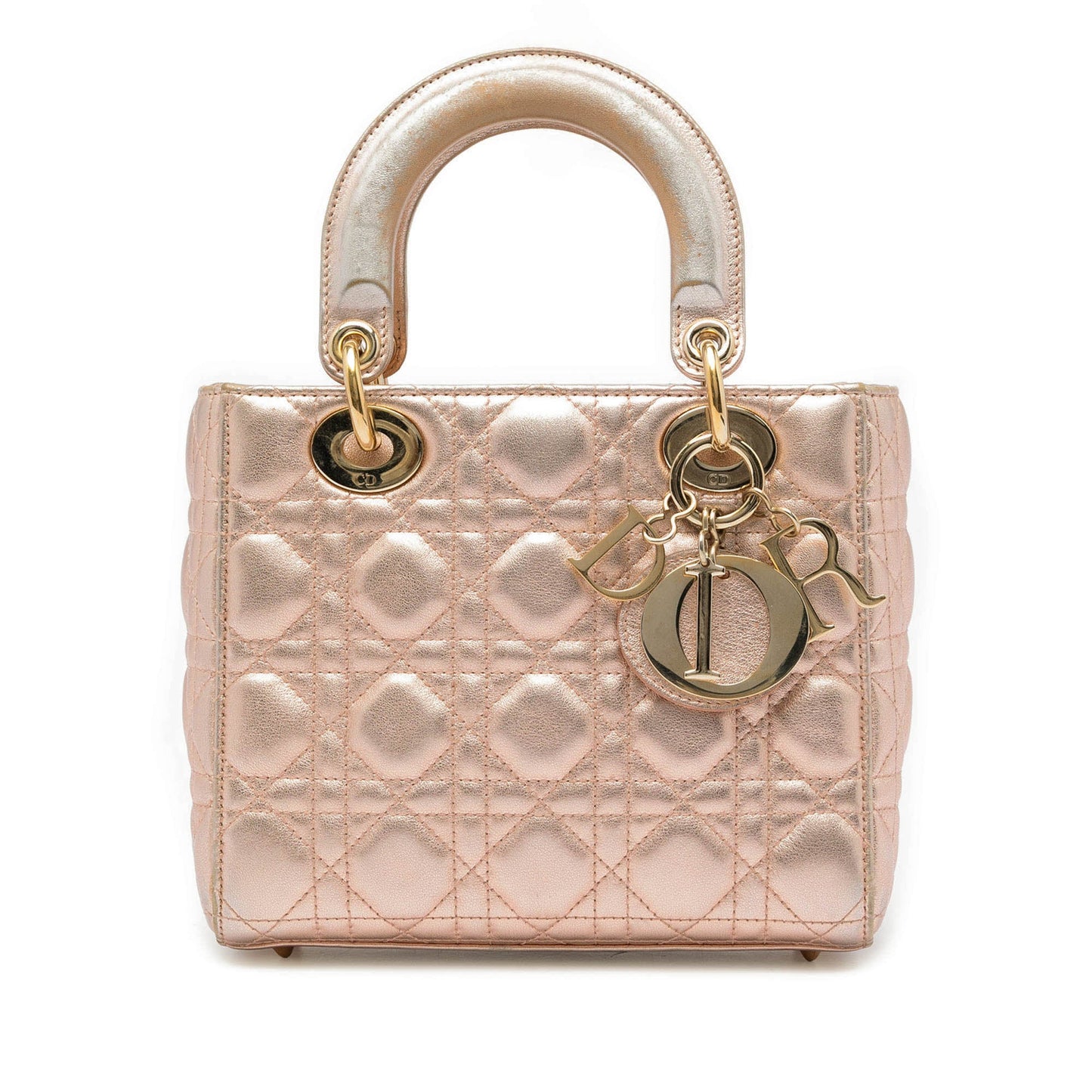 Dior Small Metallic Lambskin Cannage My ABCDior Lady Dior