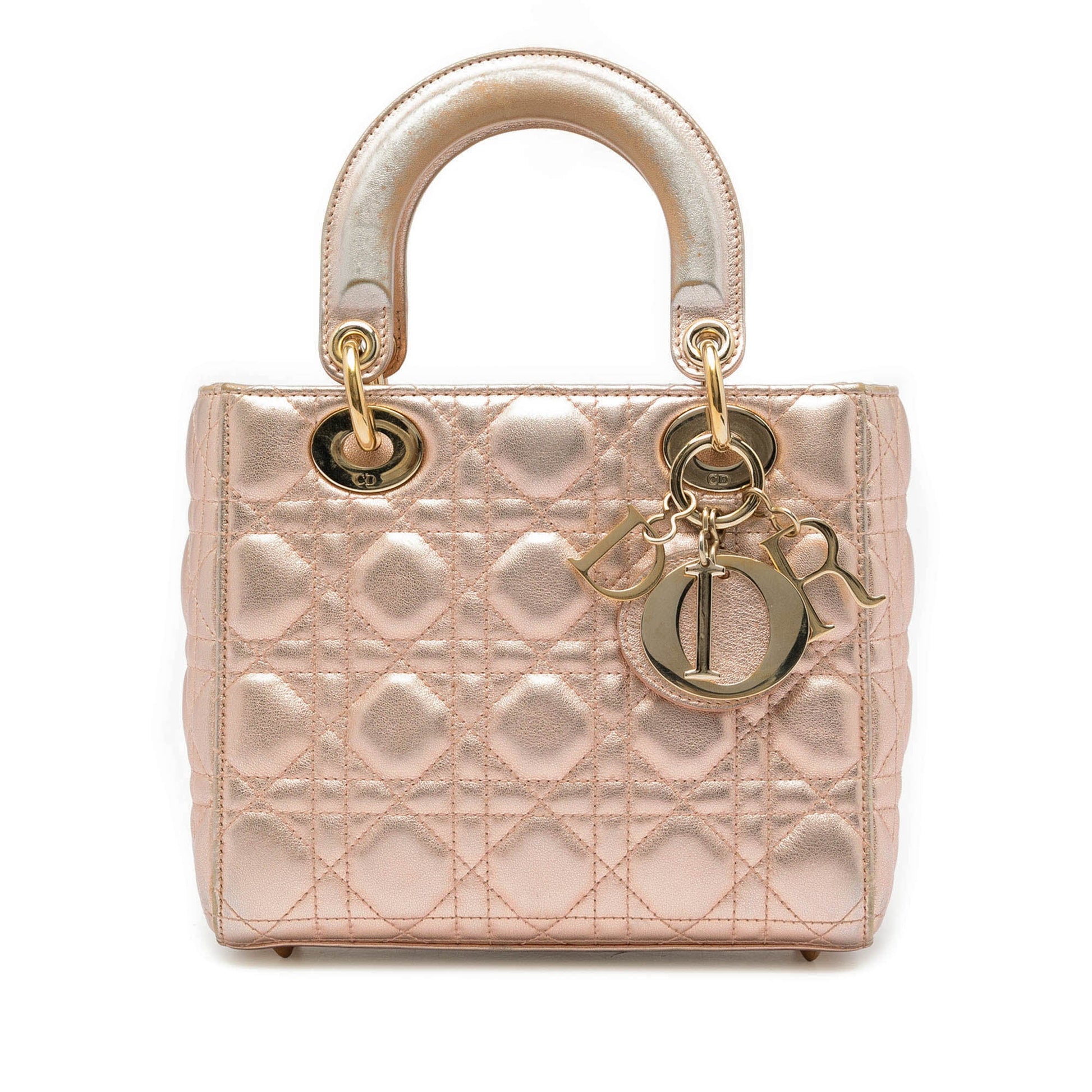 Dior Small Metallic Lambskin Cannage My ABCDior Lady Dior