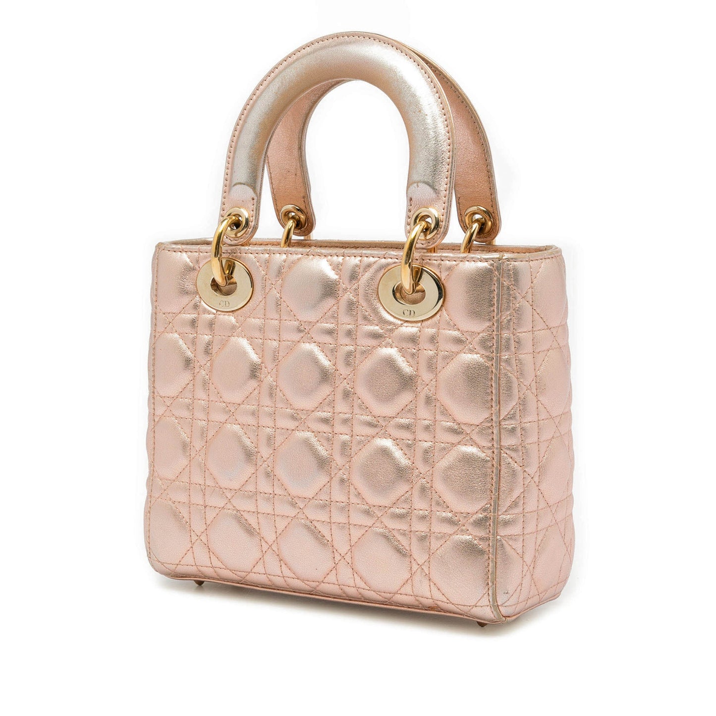 Dior Small Metallic Lambskin Cannage My ABCDior Lady Dior