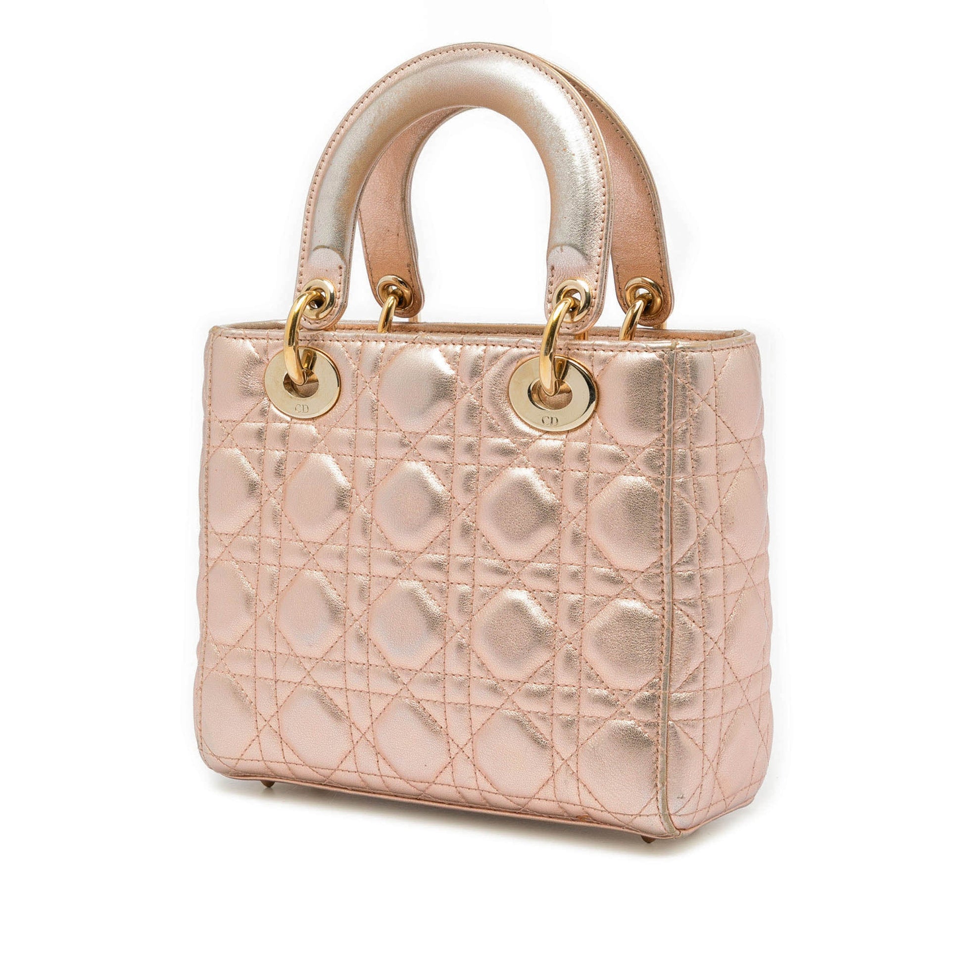 Dior Small Metallic Lambskin Cannage My ABCDior Lady Dior