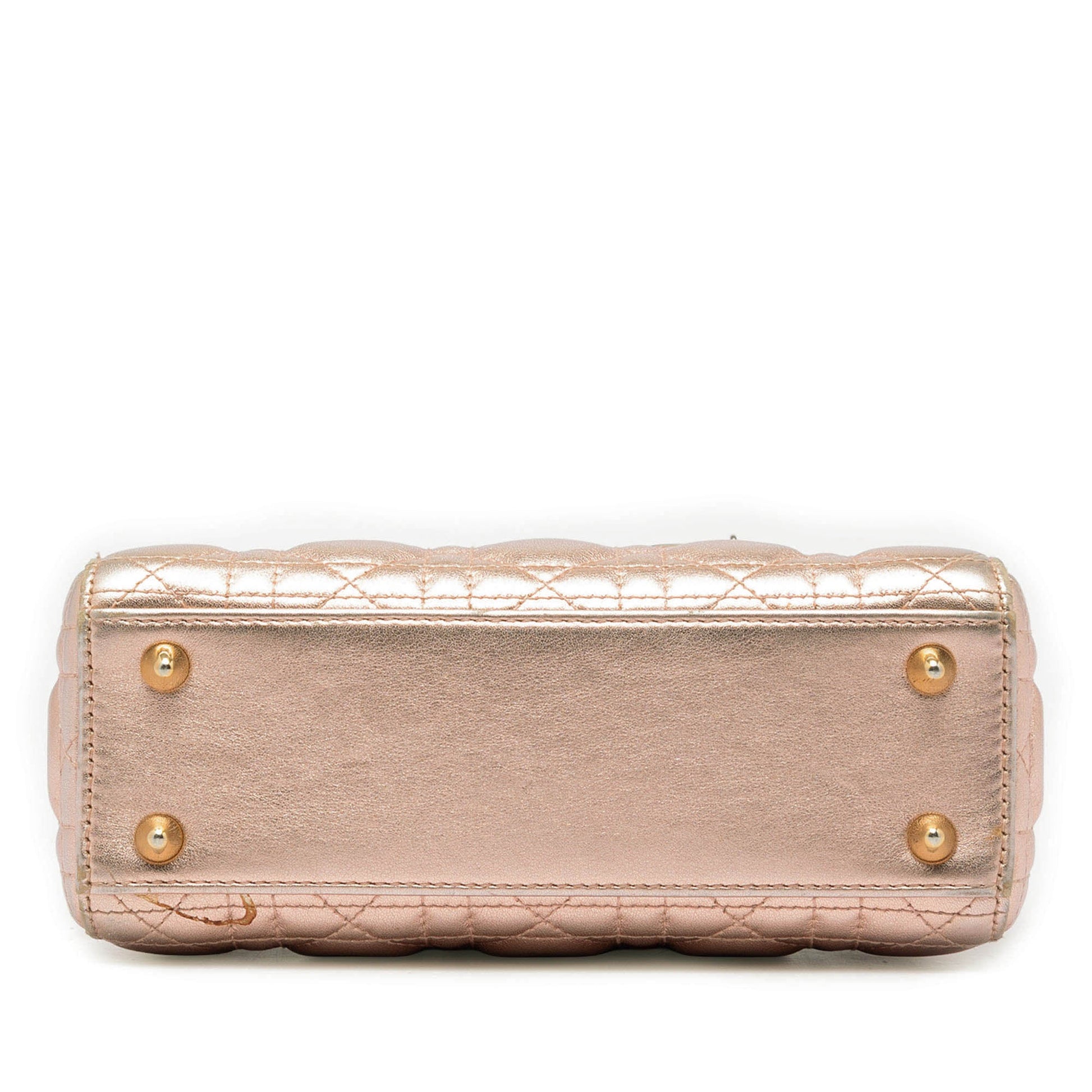 Dior Small Metallic Lambskin Cannage My ABCDior Lady Dior