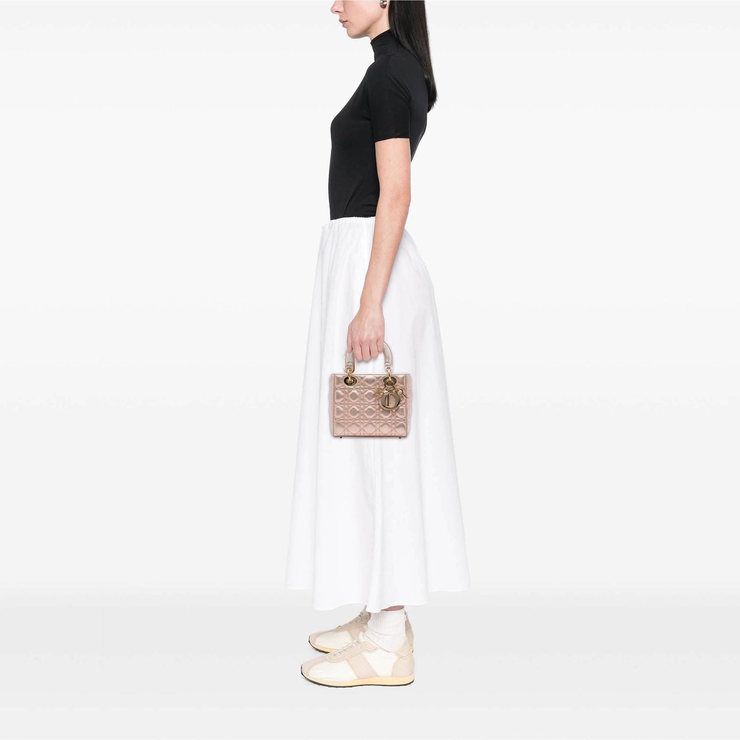Dior Small Metallic Lambskin Cannage My ABCDior Lady Dior