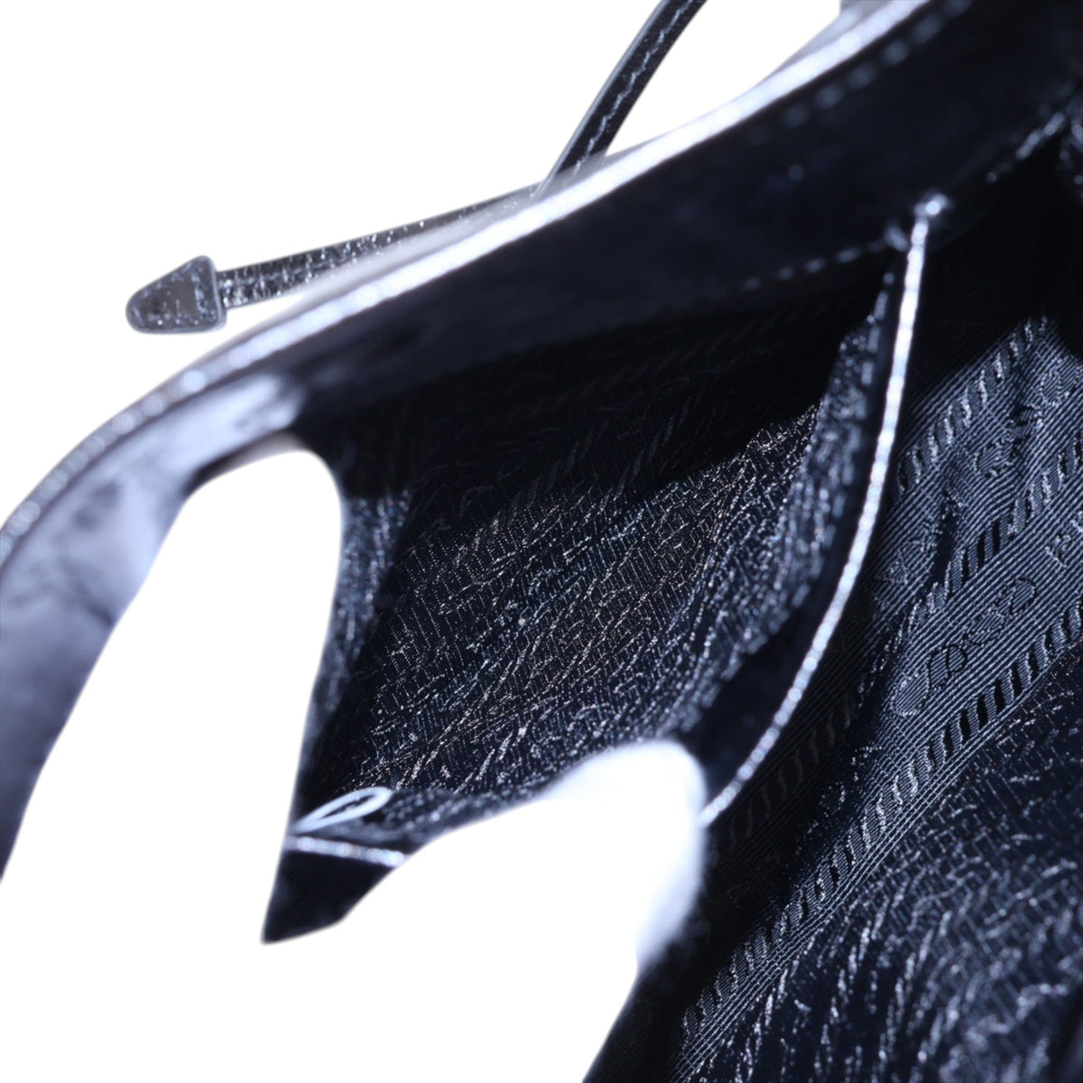 Prada Crinkled Calfskin Crossbody — Black