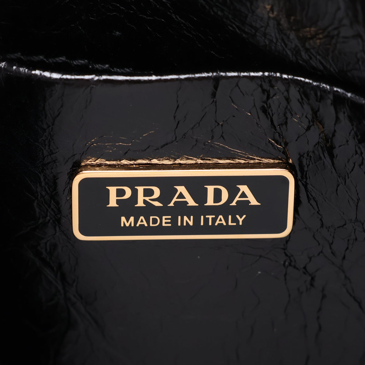 Prada Crinkled Calfskin Crossbody — Black