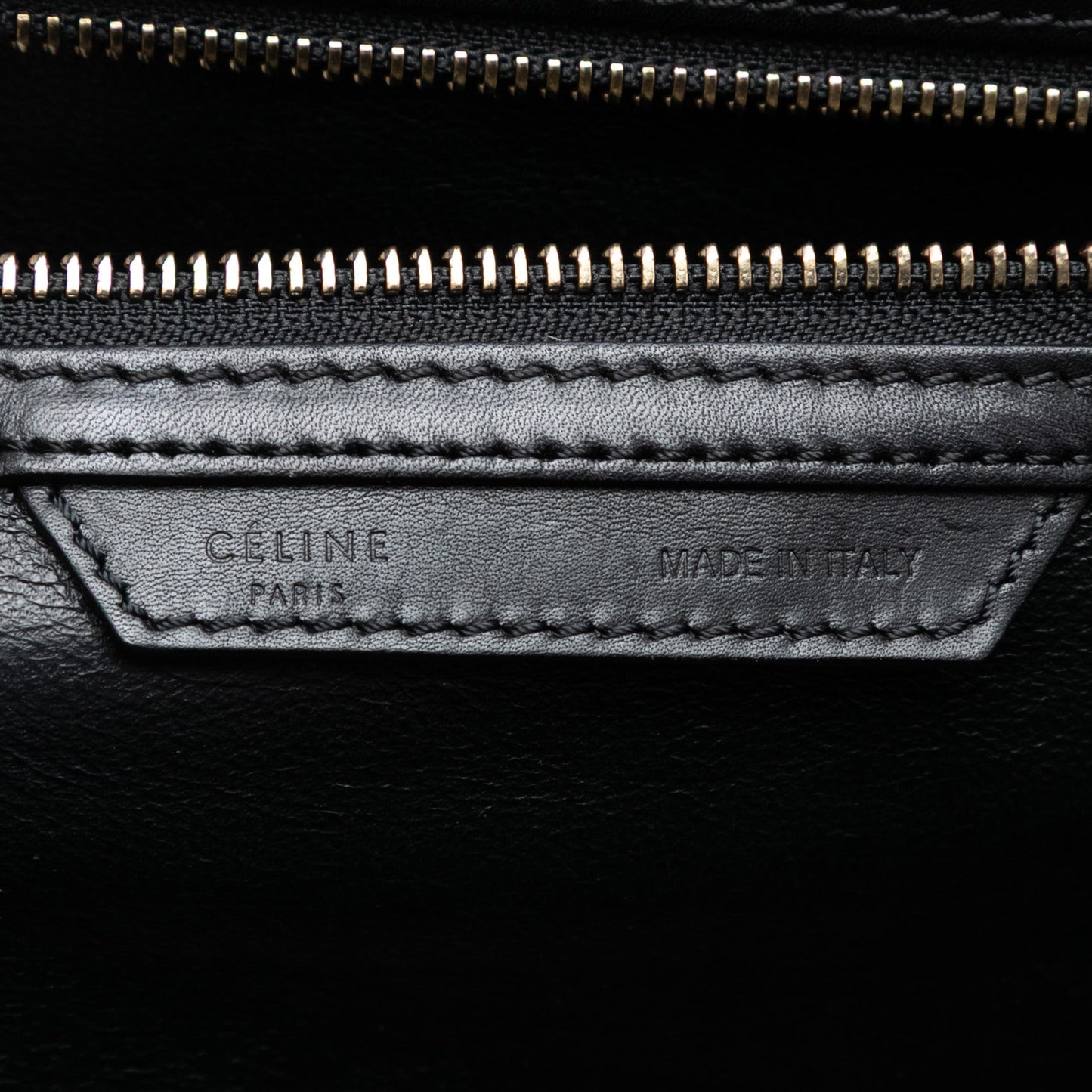 Celine Mini Bicolor Canvas and Leather Luggage Tote