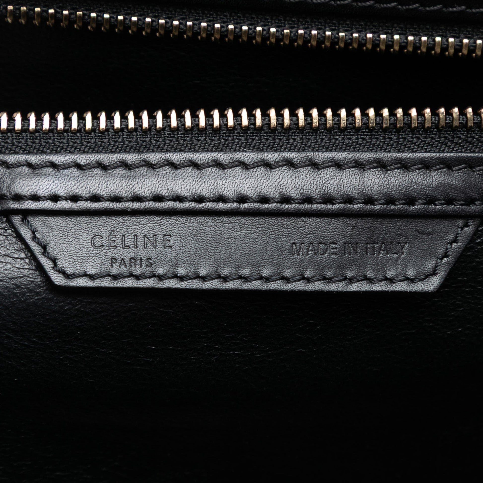 Celine Mini Bicolor Canvas and Leather Luggage Tote