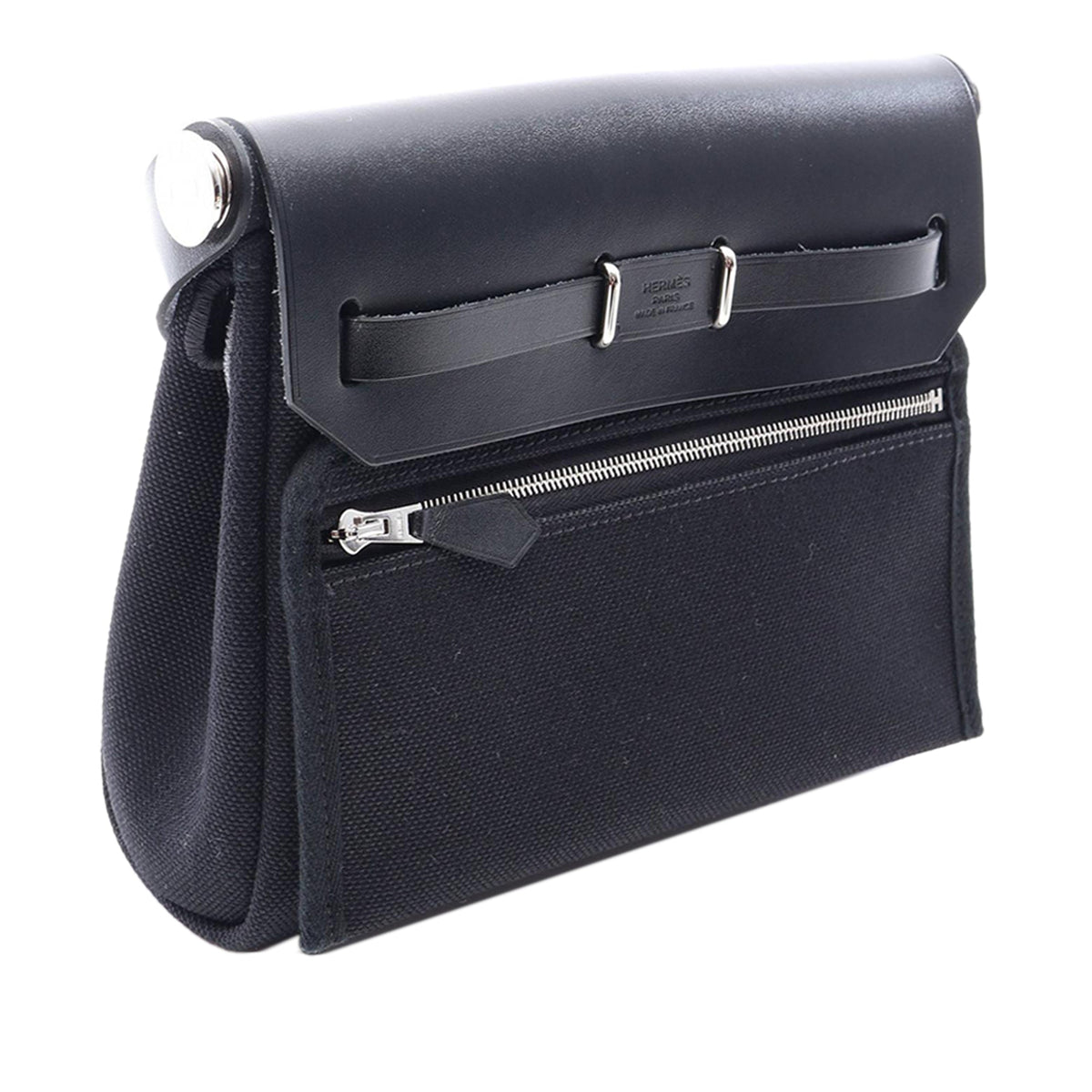 Hermès Military Toile and Vache Hunter Herbag Zip 20