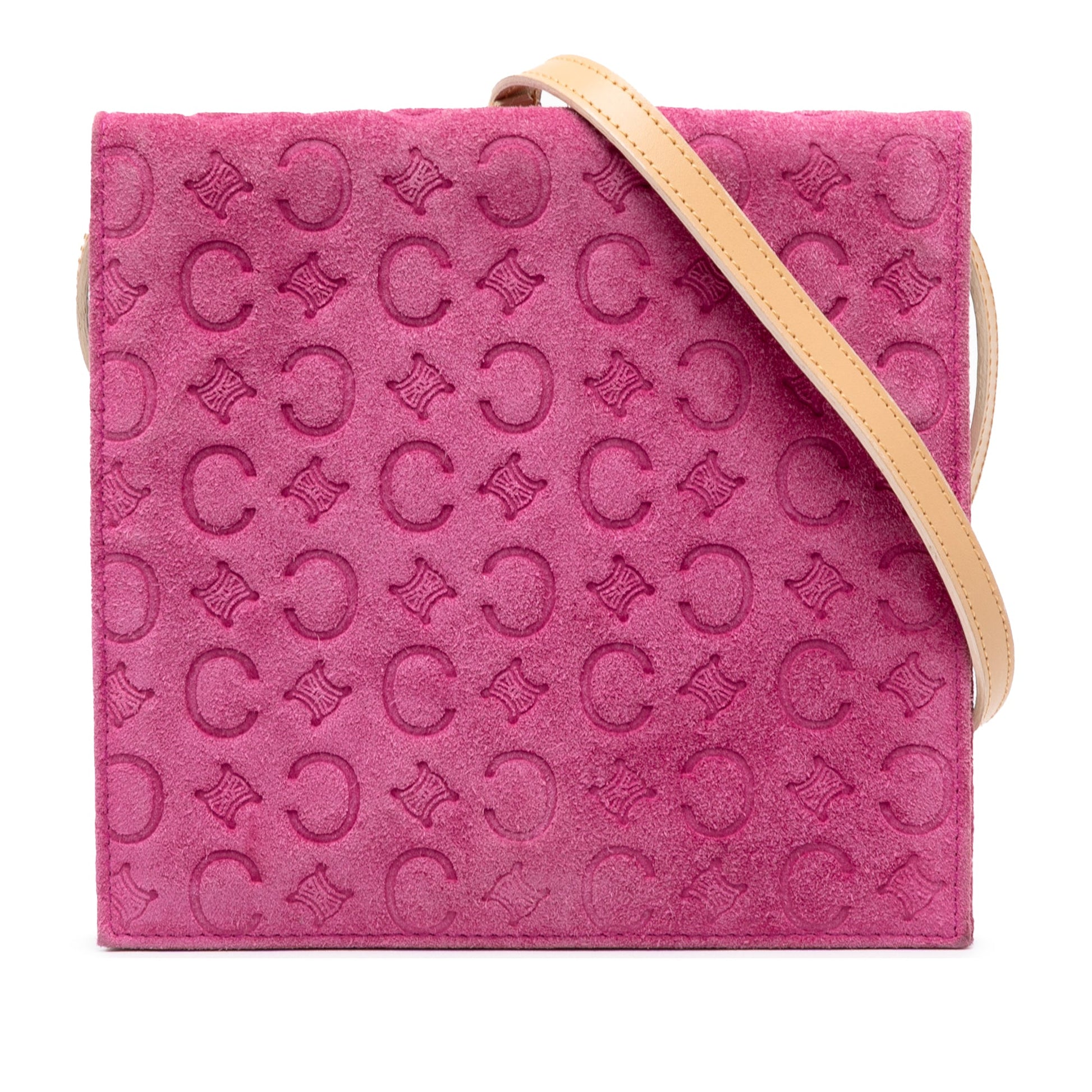 Celine C Macadam Suede Crossbody