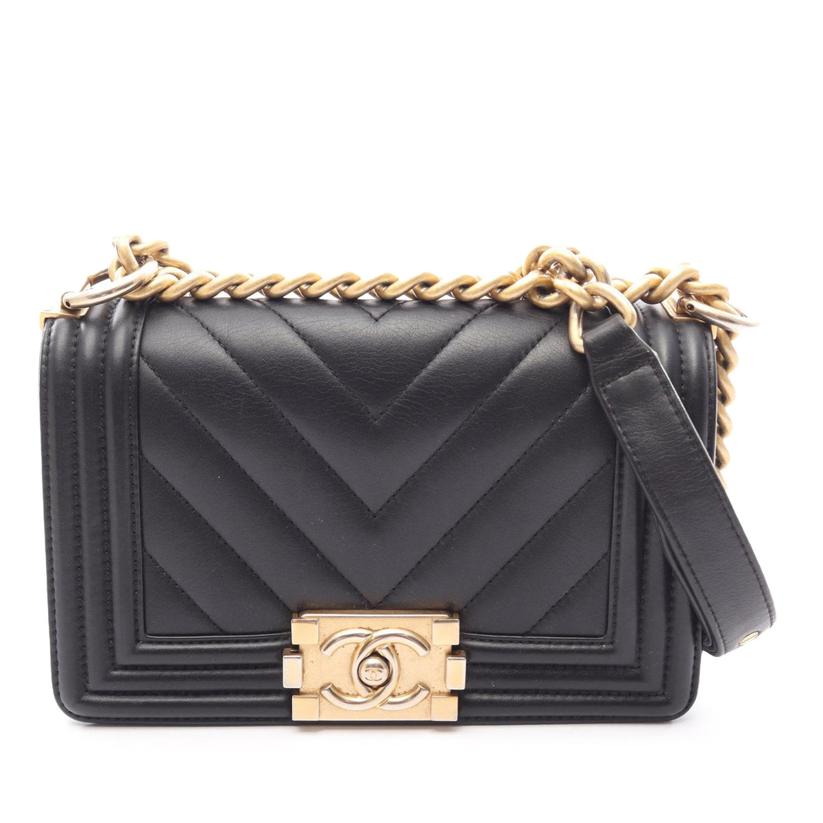 Chanel Small Chevron Lambskin Boy Flap