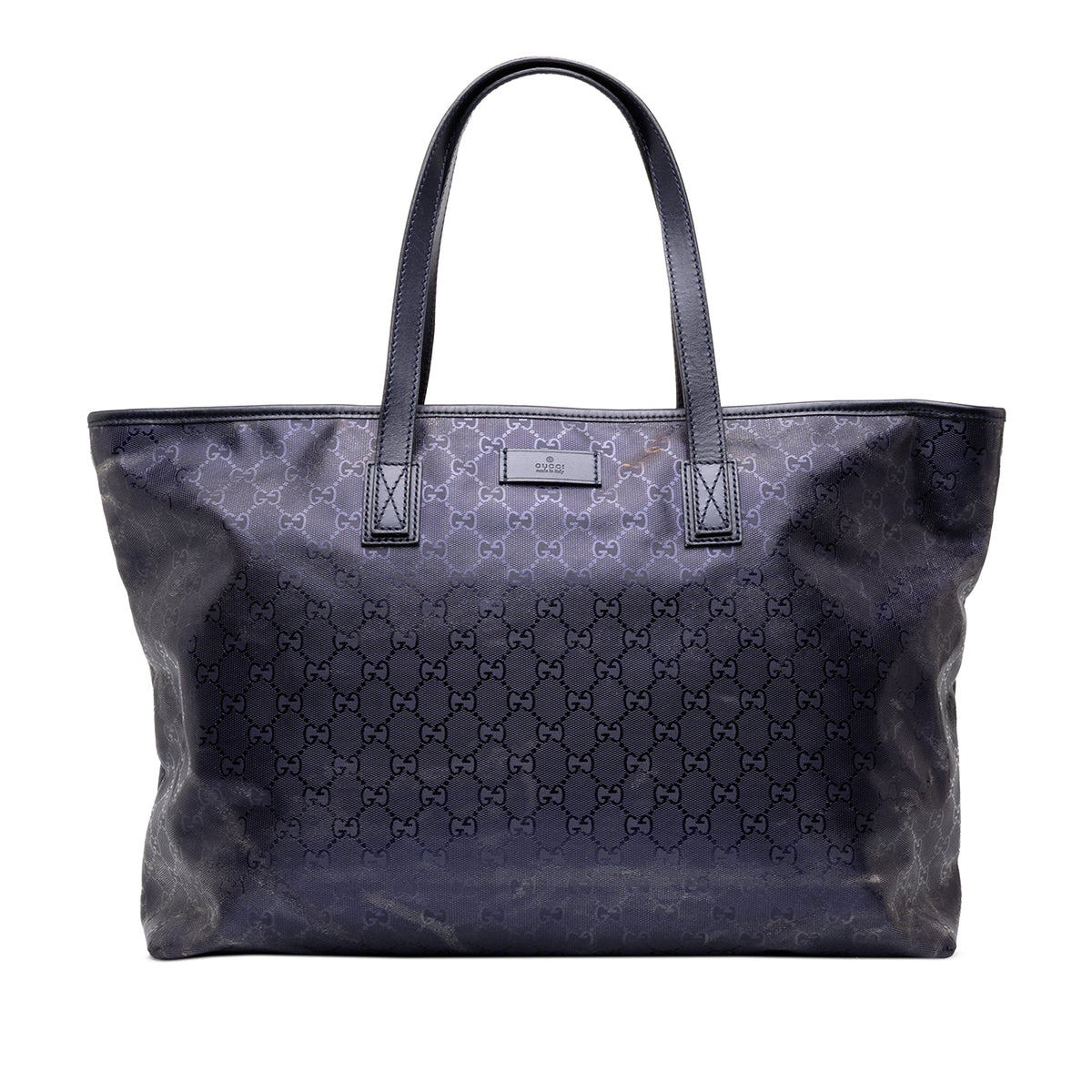 Gucci Large GG Imprime Tote — Blue